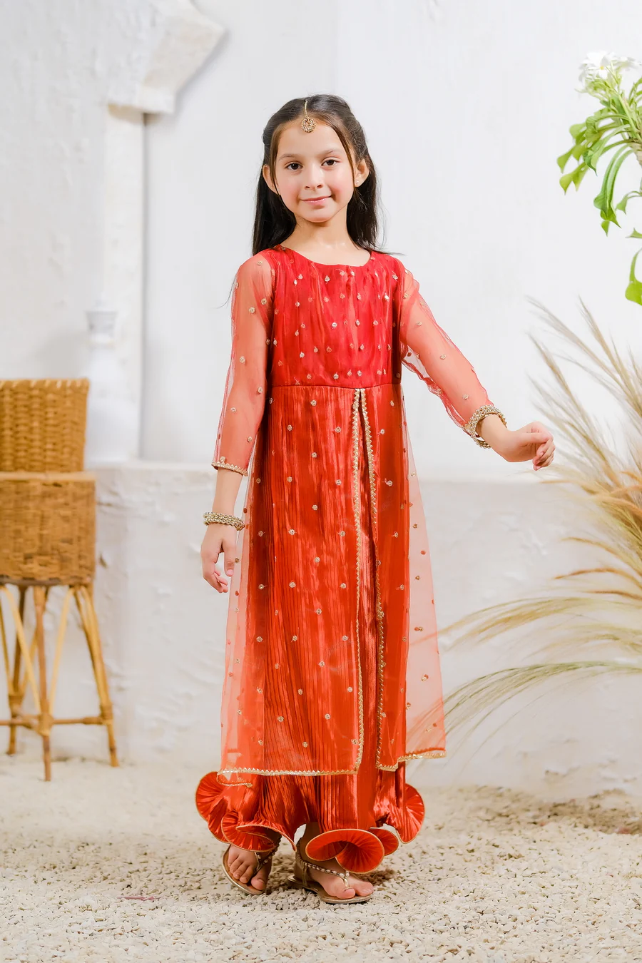 Kids Festive Collection 2024 - Amber Radiance - 1pc - Embelished