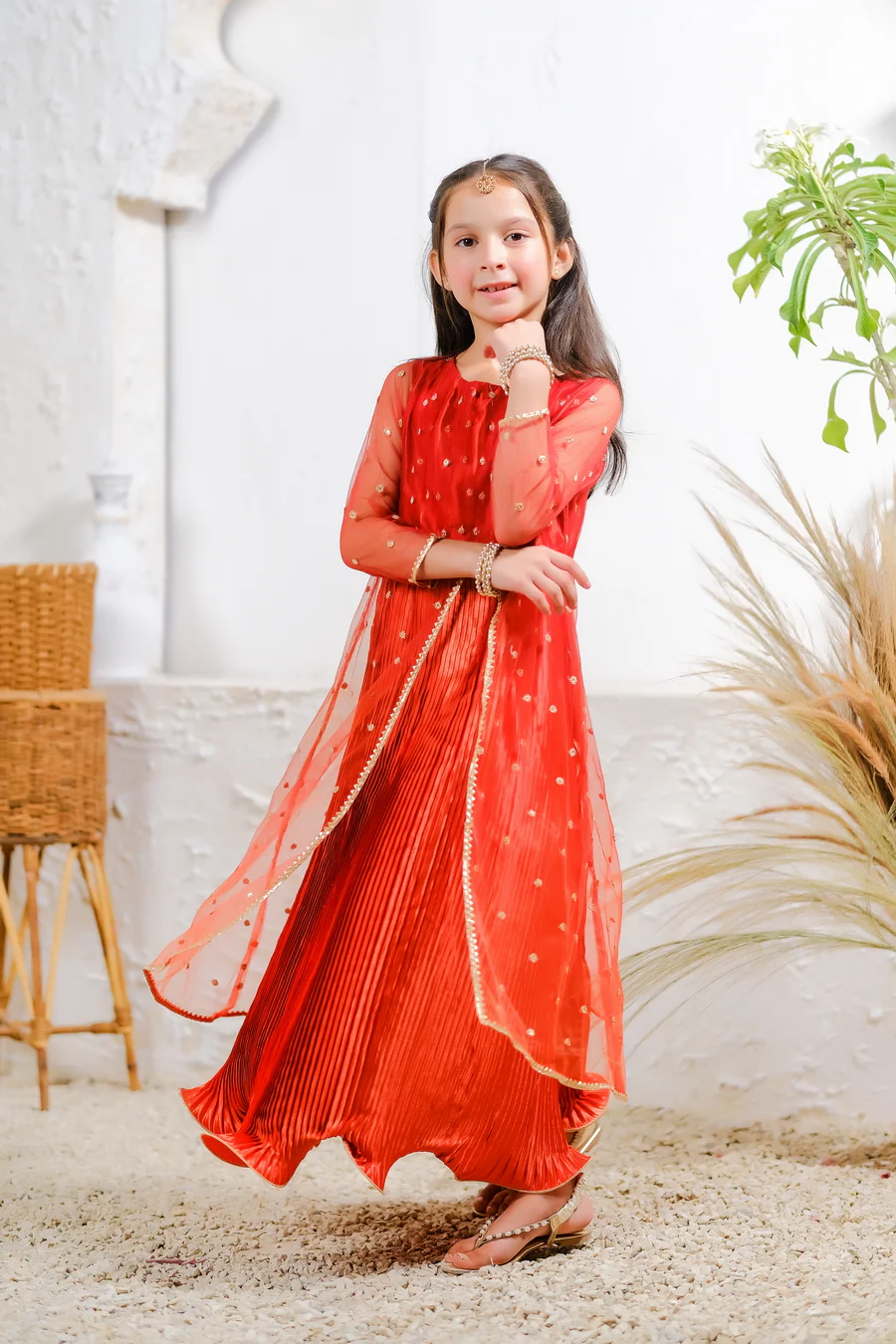 Kids Festive Collection 2024 - Amber Radiance - 1pc - Embelished