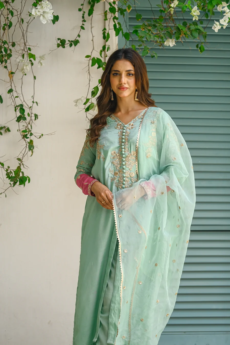 Aqua Grace 3pcs- Embroidered