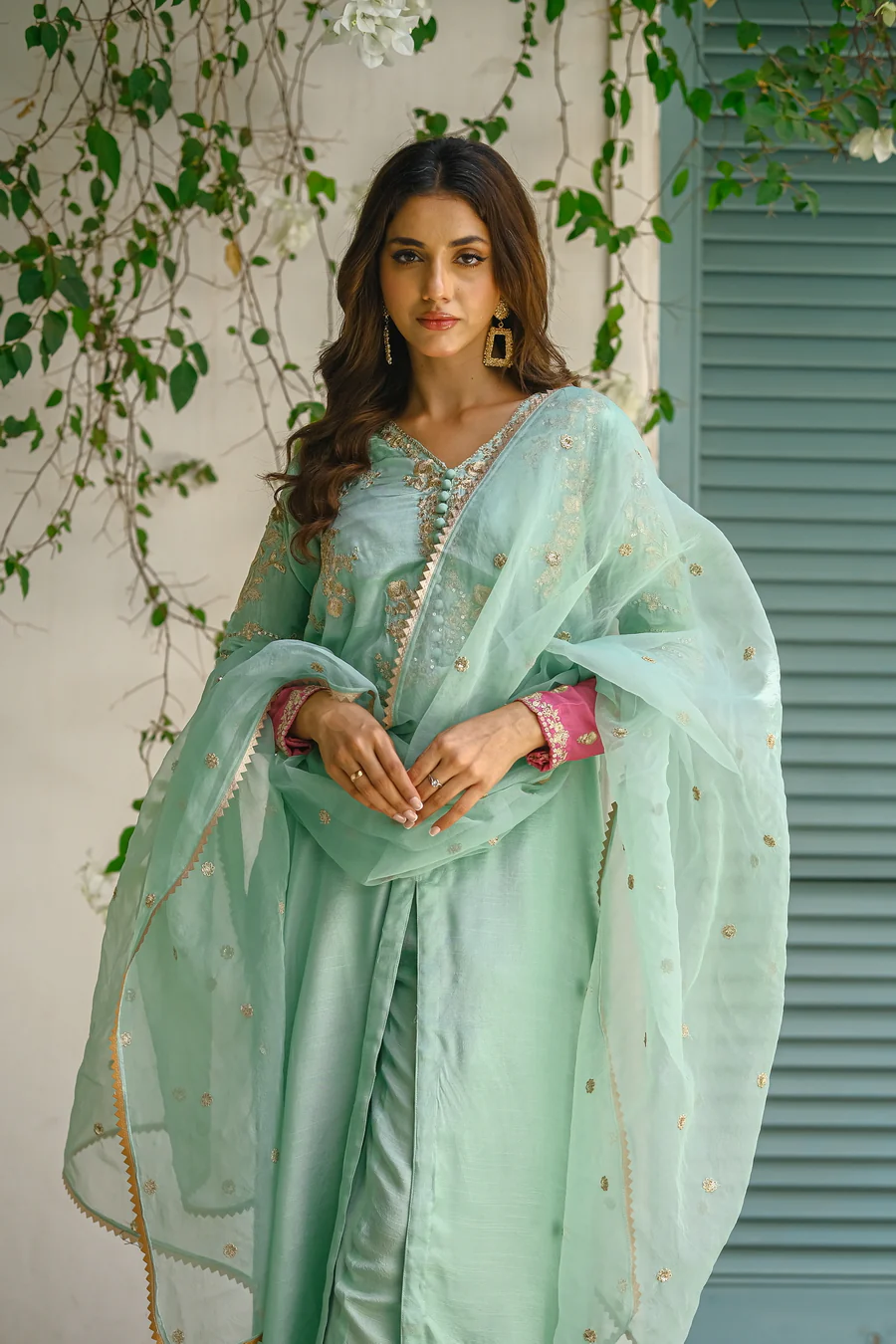 Aqua Grace 3pcs- Embroidered