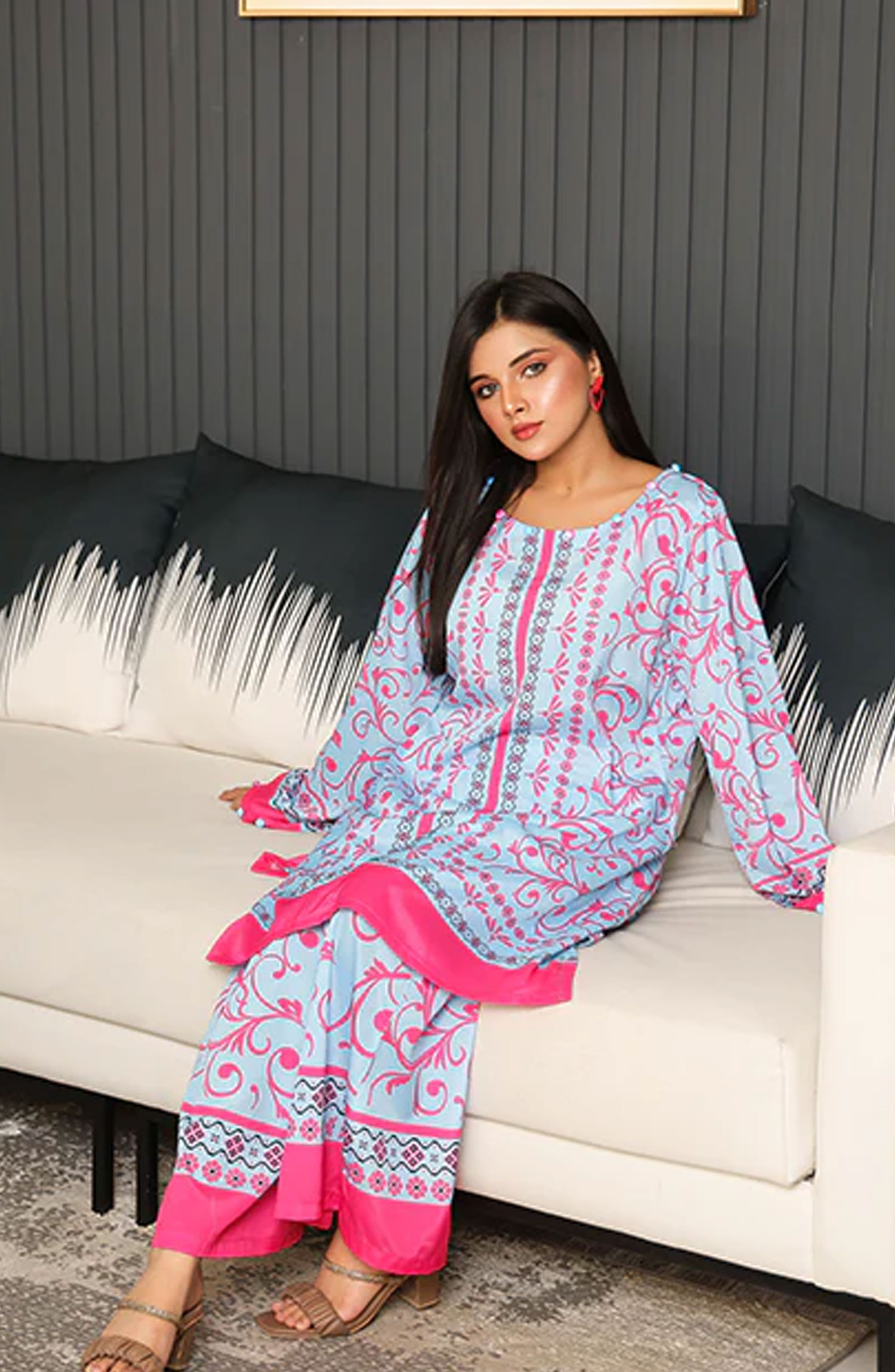 Nazmina Luxe Co Ords 2 Pc Stitched Collection - Galaxy Dream (ZA-07)