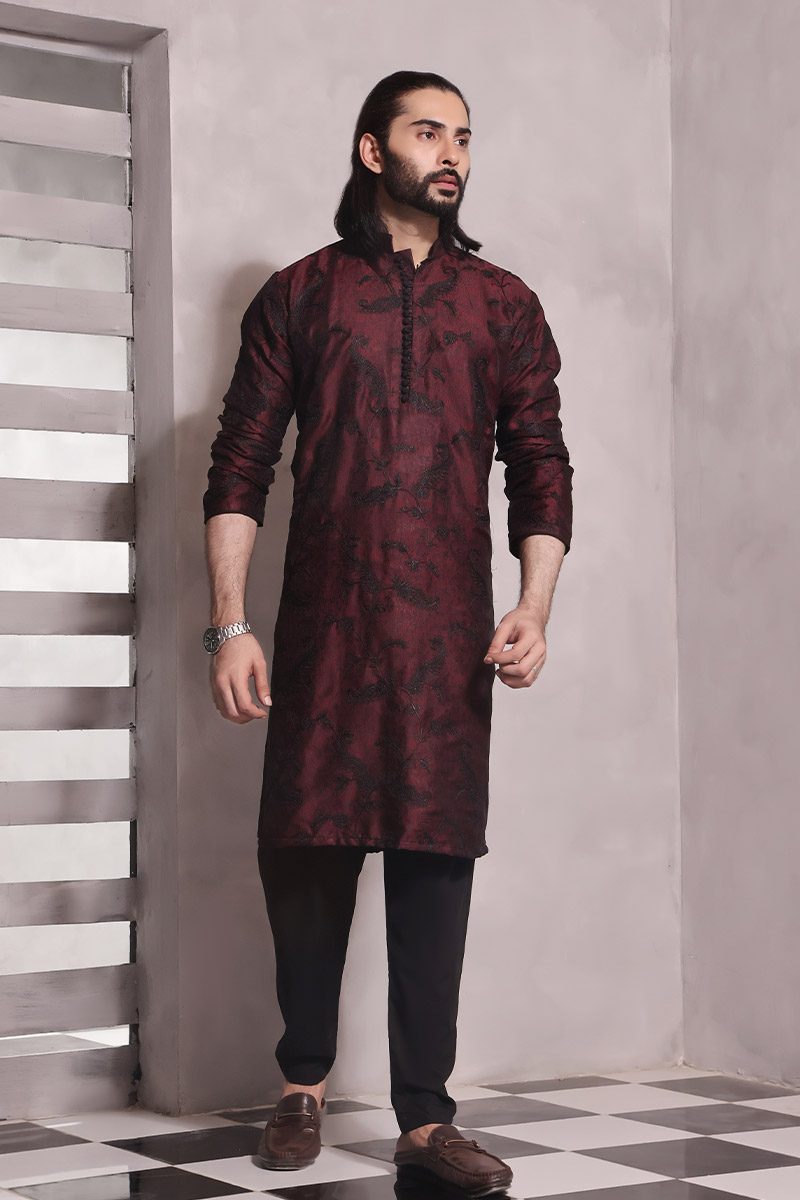 TGM Fancy Kurta Pyjama Collection 2023 - Garnet Silk