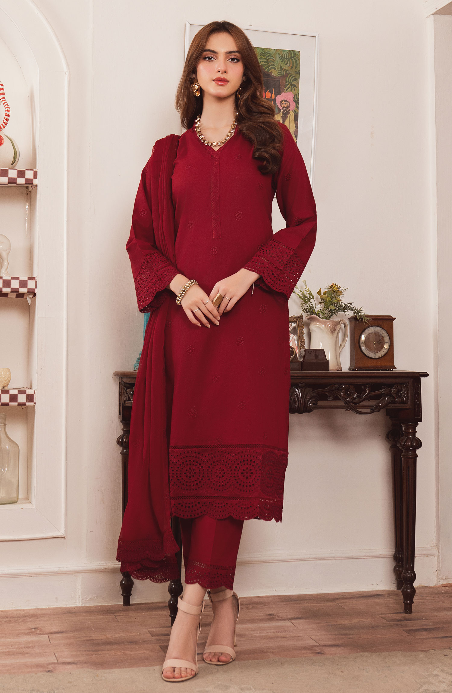 Al-Harir Mommy n Me Pret Collection - Geet (Maroon