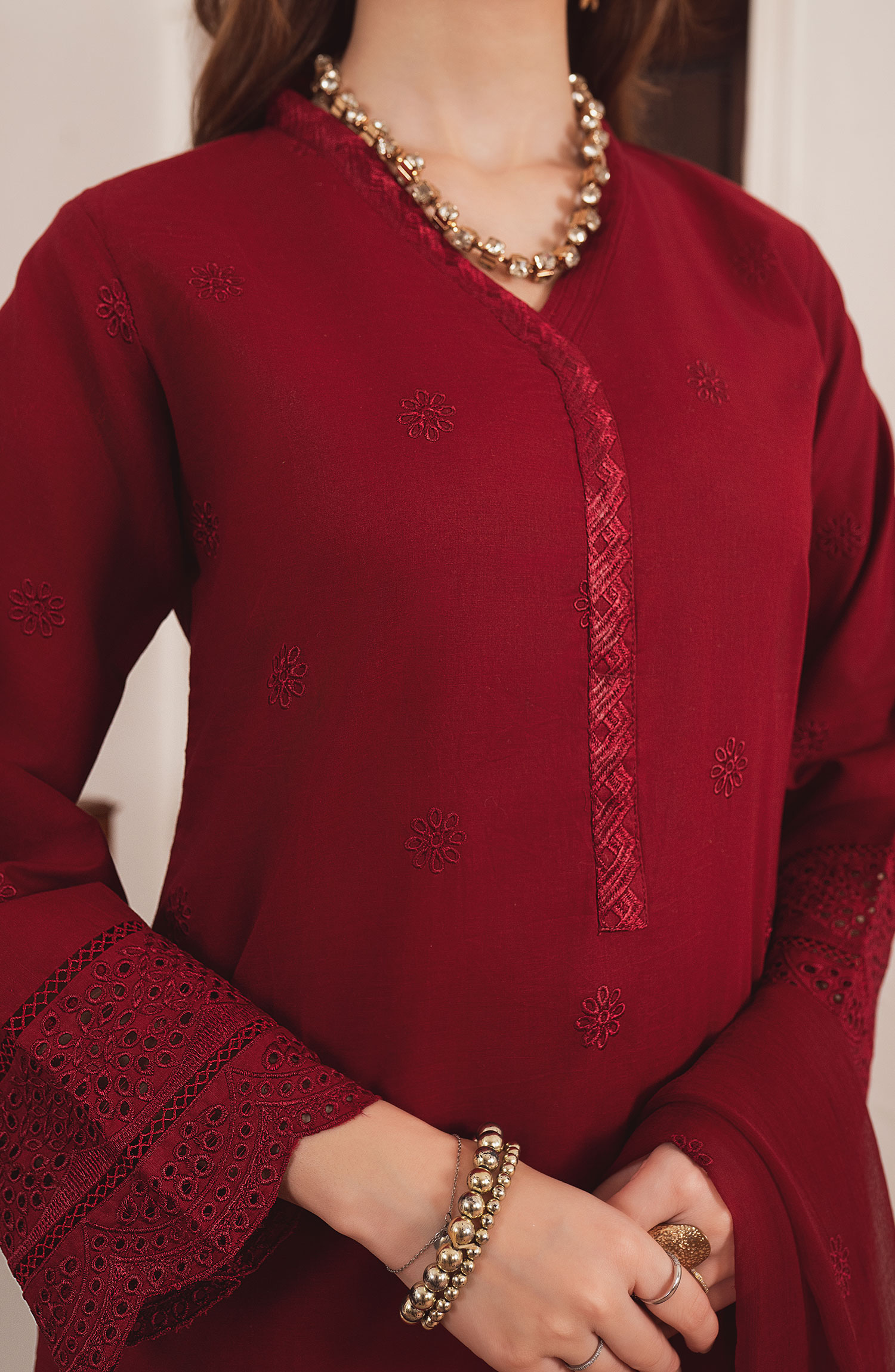 Al-Harir Mommy n Me Pret Collection - Geet (Maroon