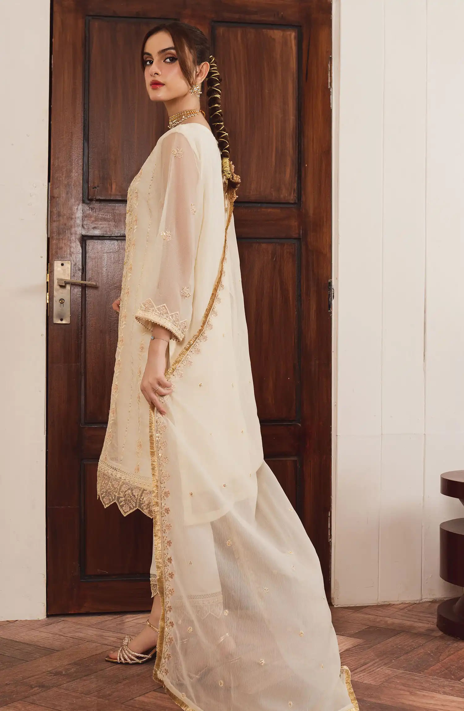 Roop Rang Stitched Collection By AL Harir Apparel-Haani Off White