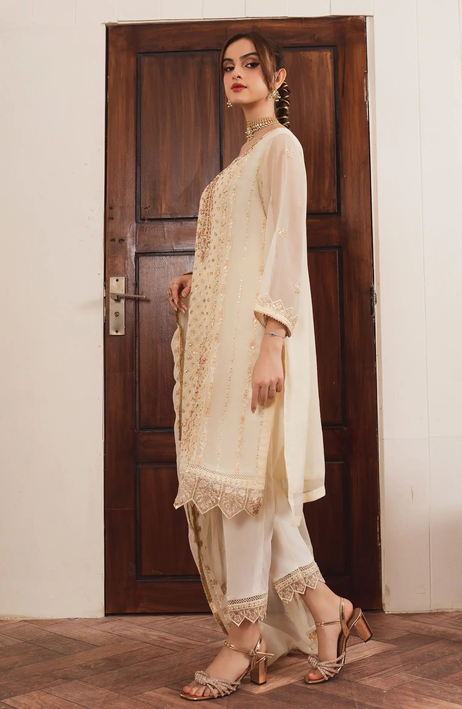 Roop Rang Stitched Collection By AL Harir Apparel-Haani Off White