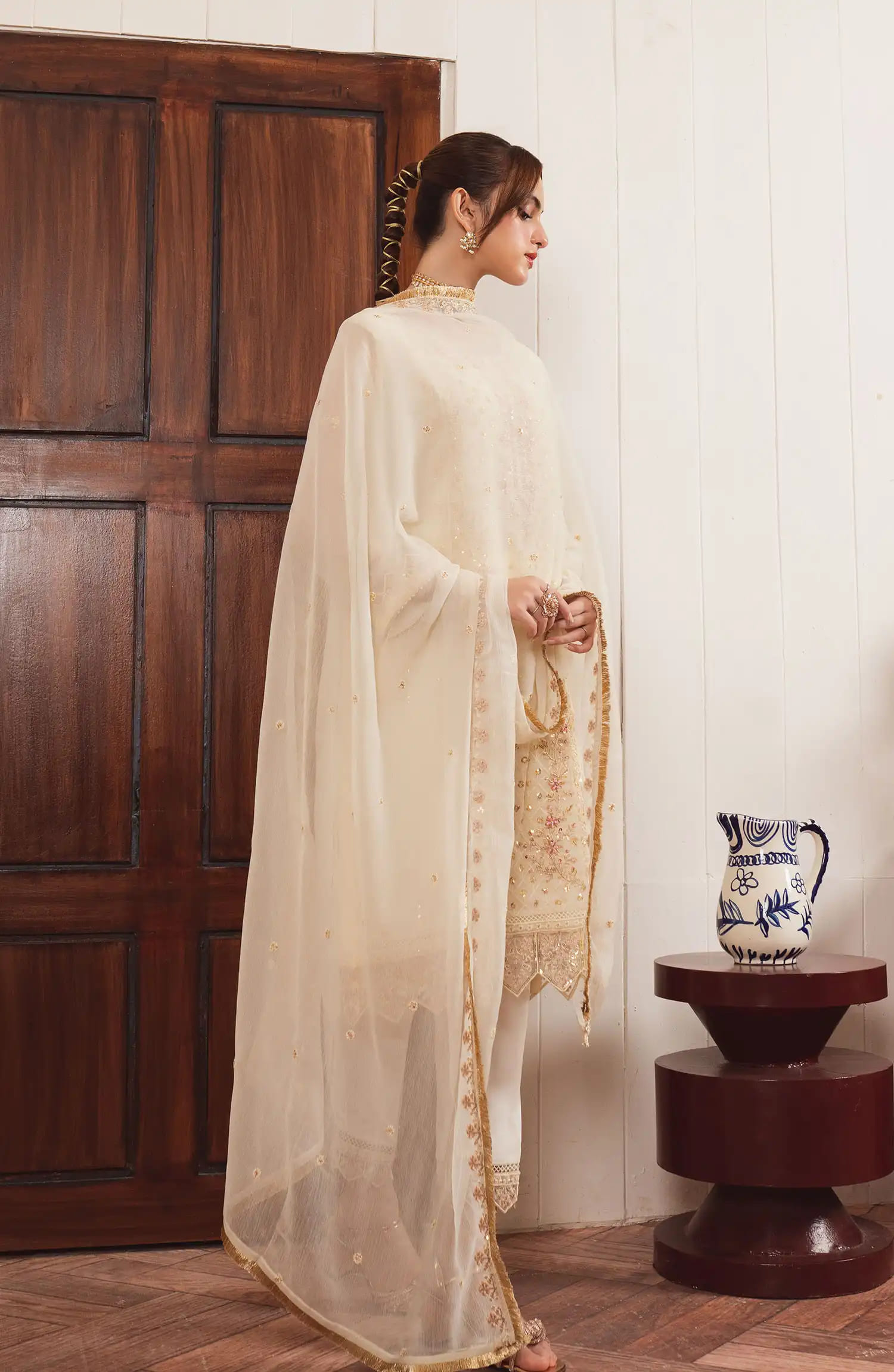 Roop Rang Stitched Collection By AL Harir Apparel-Haani Off White