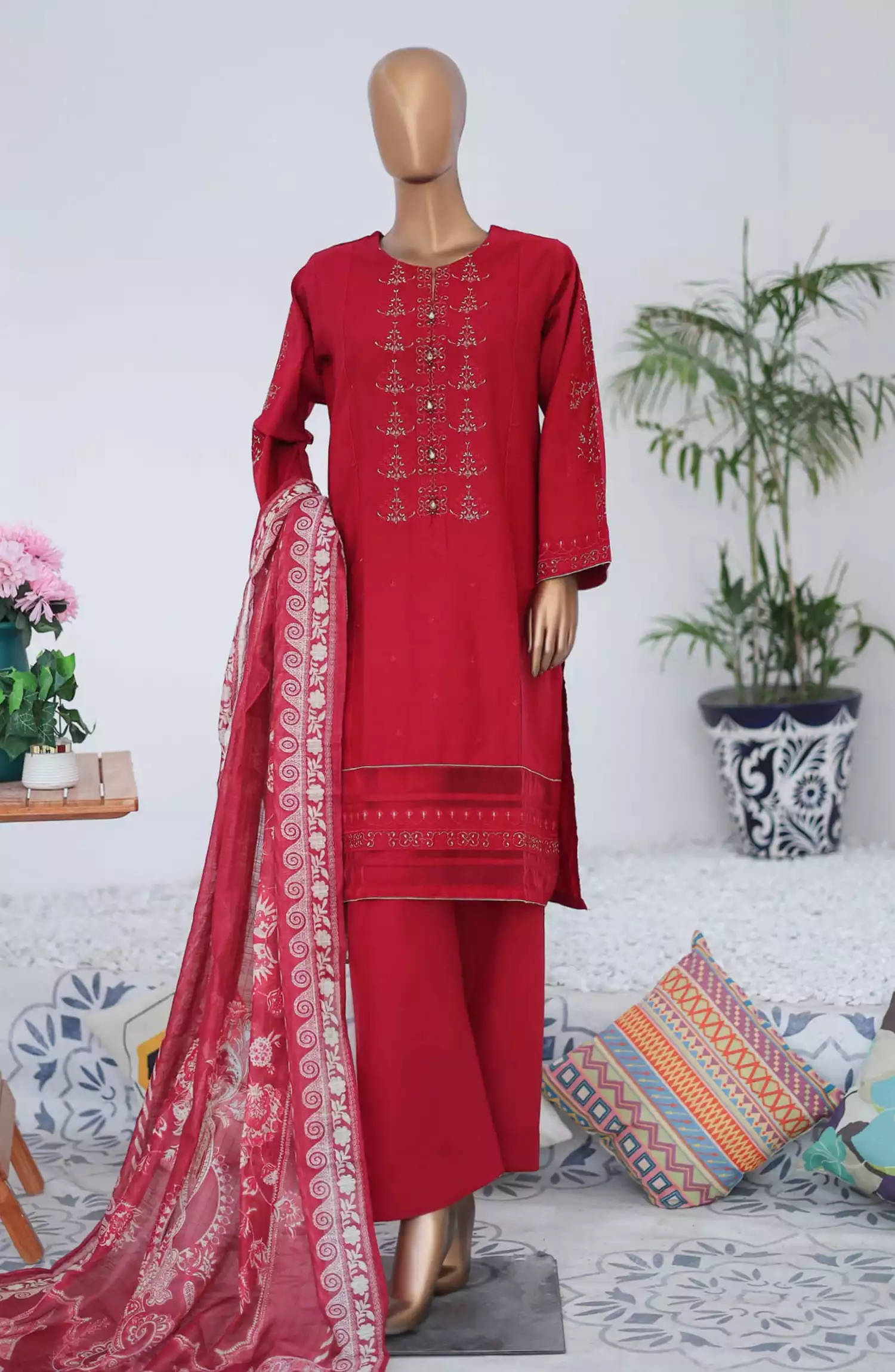 Munfarid Jacquard Cotton Embroidered  Vol-1 - Hs 184 A