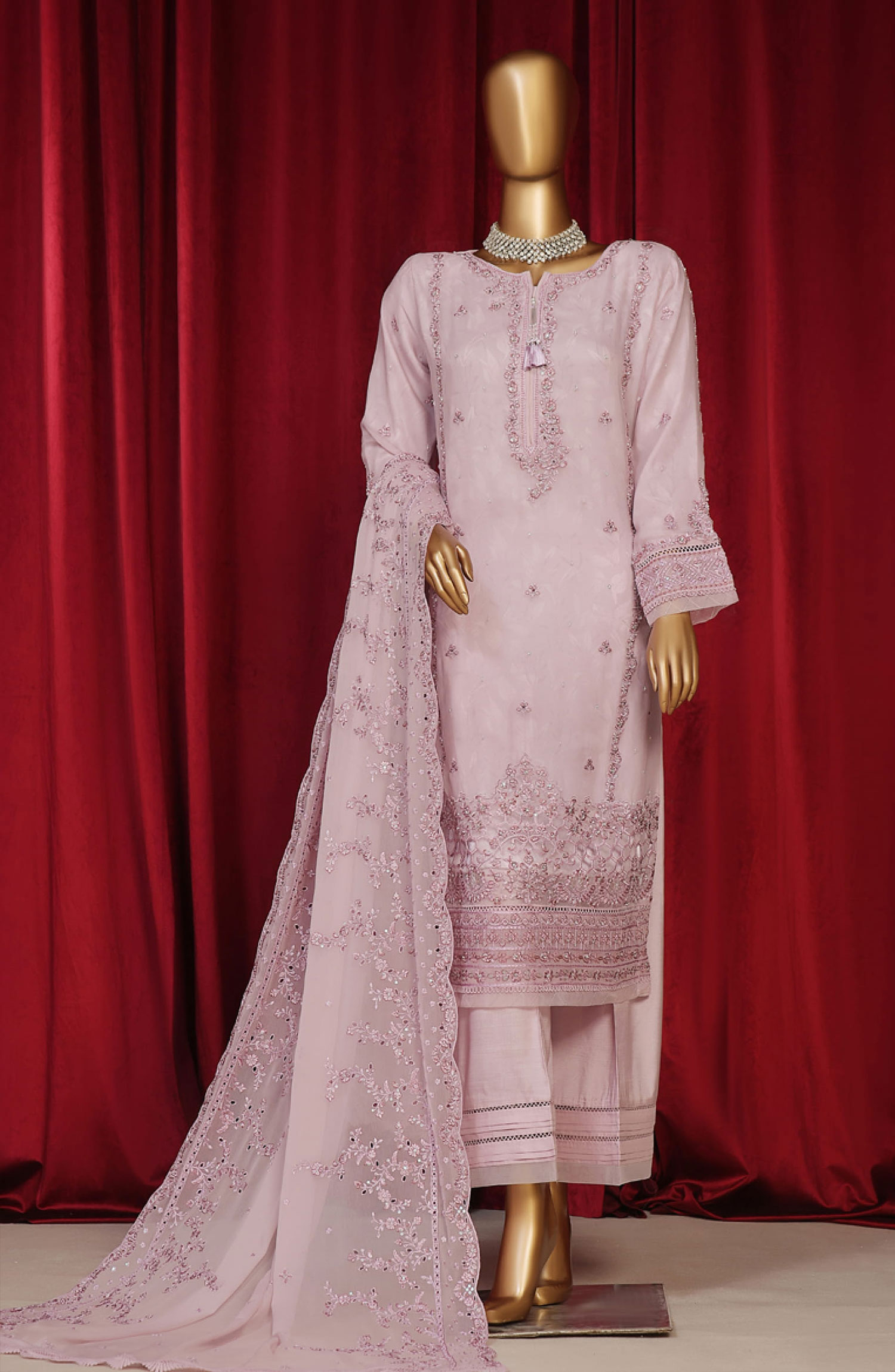 HZ RTW Fasaane Embroidered Chiffon Formals Vol 08 - HZK 194 Lilac