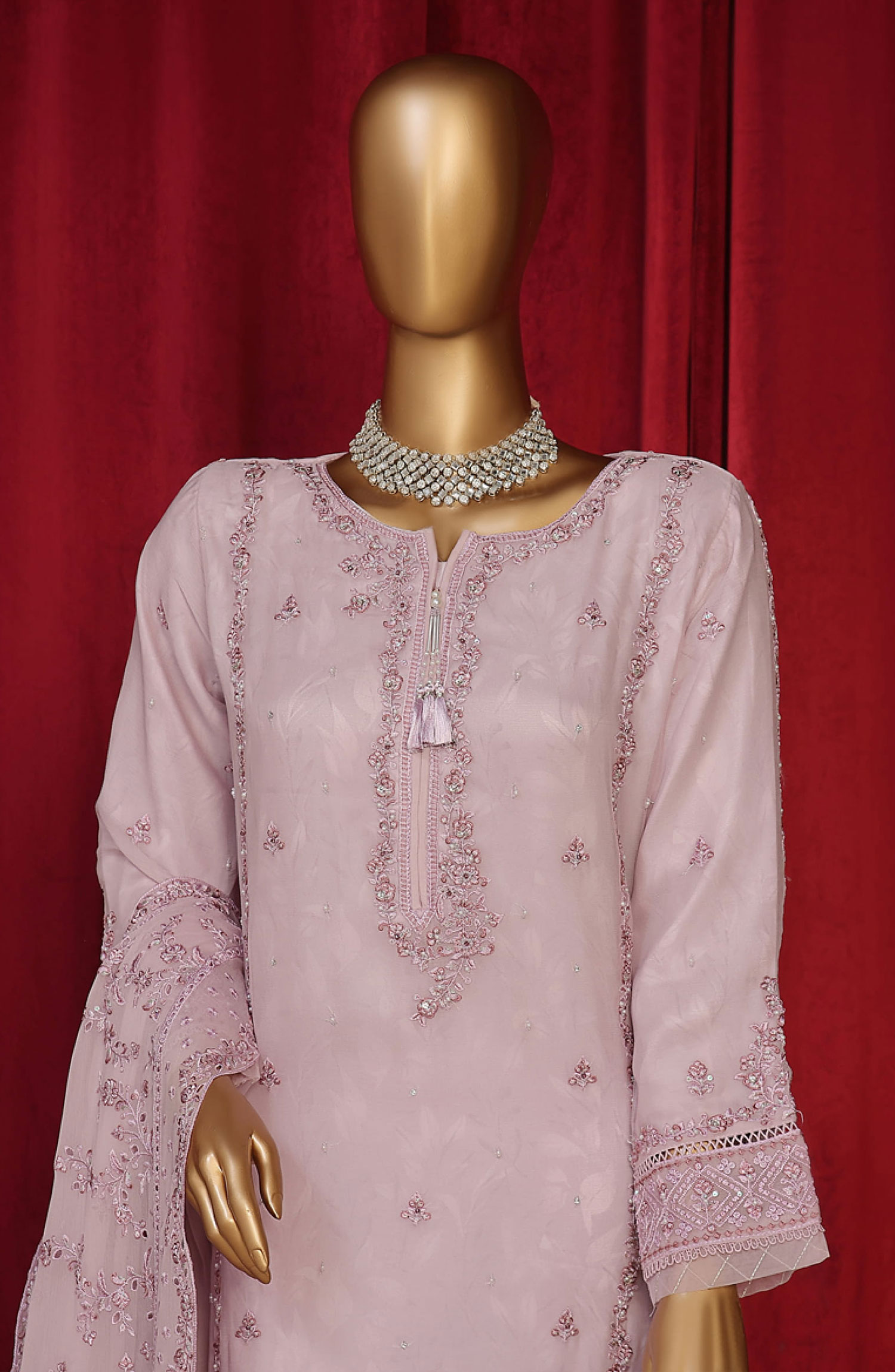 HZ RTW Fasaane Embroidered Chiffon Formals Vol 08 - HZK 194 Lilac