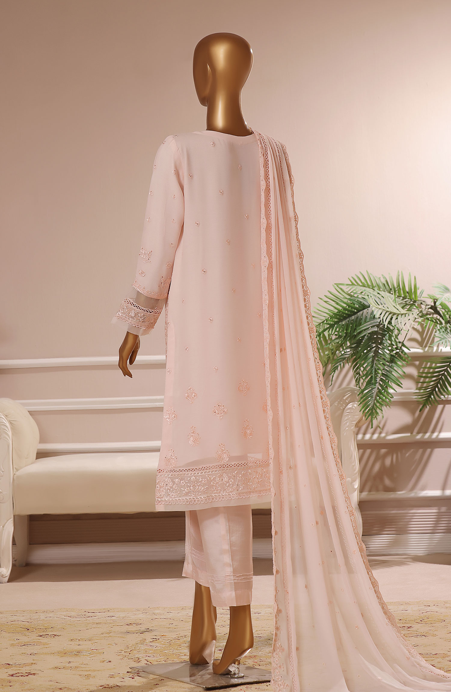 Luxury Formal Chiffon RTW Collection by HZ Textiles - HZK 100 Pink