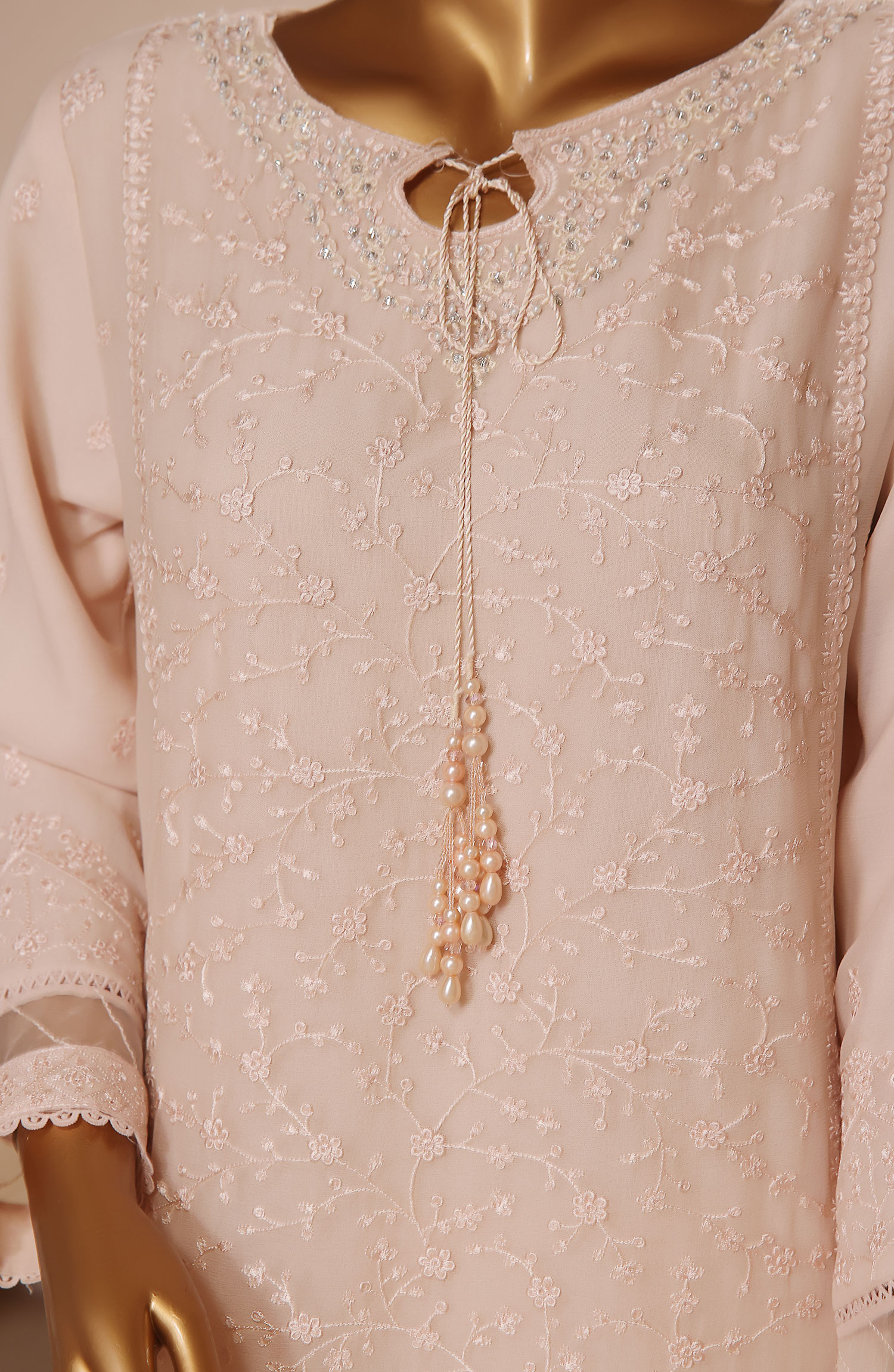 Luxury Formal Chiffon RTW Collection by HZ Textiles - HZK 142 Peach