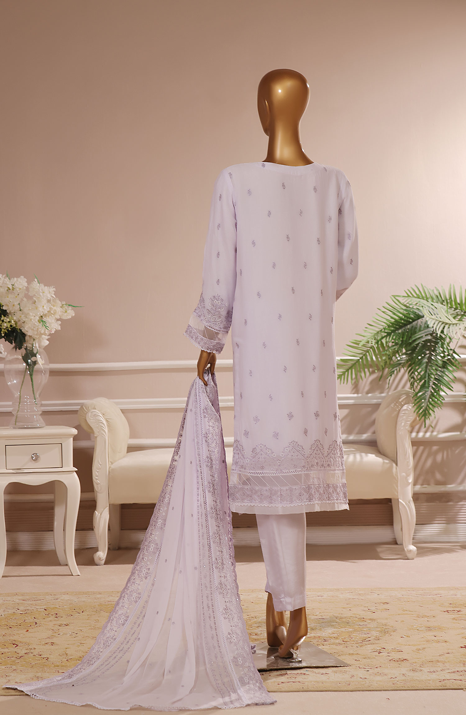 Luxury Formal Chiffon RTW Collection by HZ Textiles - HZK 142 Purple