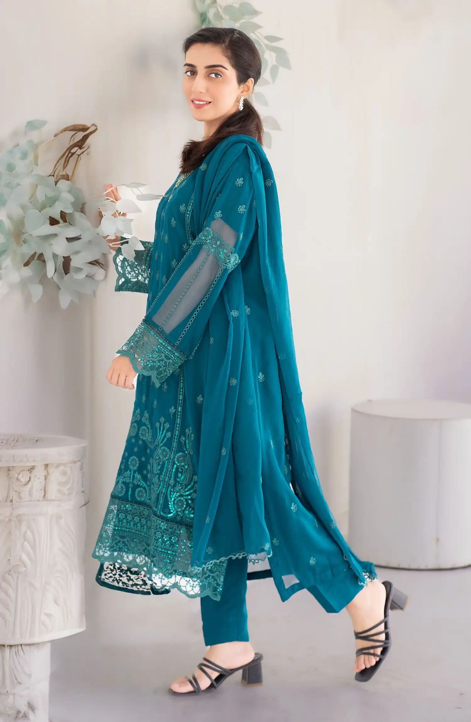 Roop Rang Stitched Collection By AL Harir Apparel-Irha Green