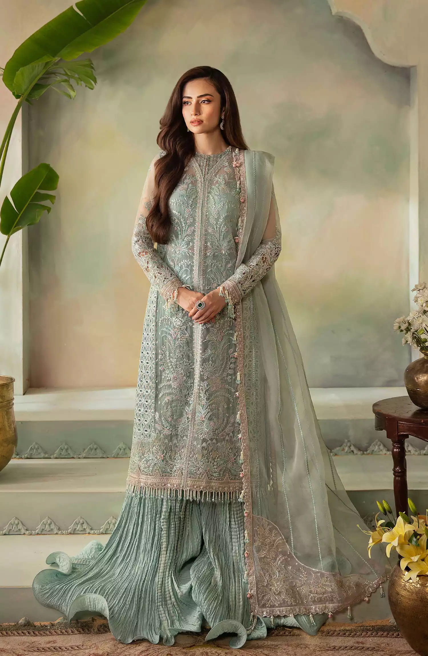 Saad Shaikh Elena Wedding Unstitched Formals Collection - Iris Unstitched