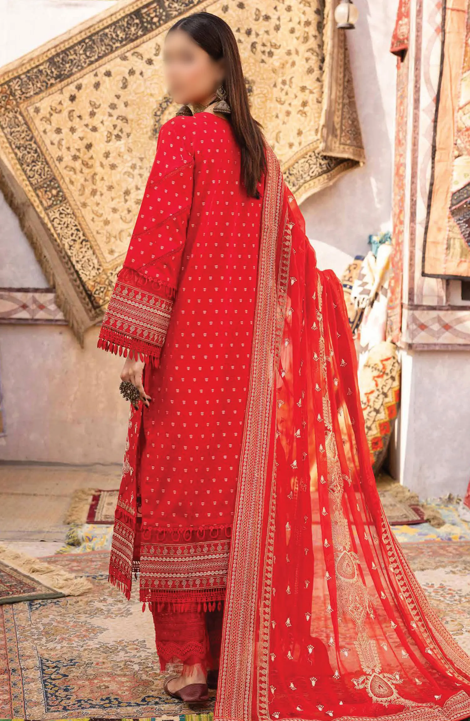 Johra Naqsh Embroidered Banarsi Jacquard Lawn Collection - JH 232