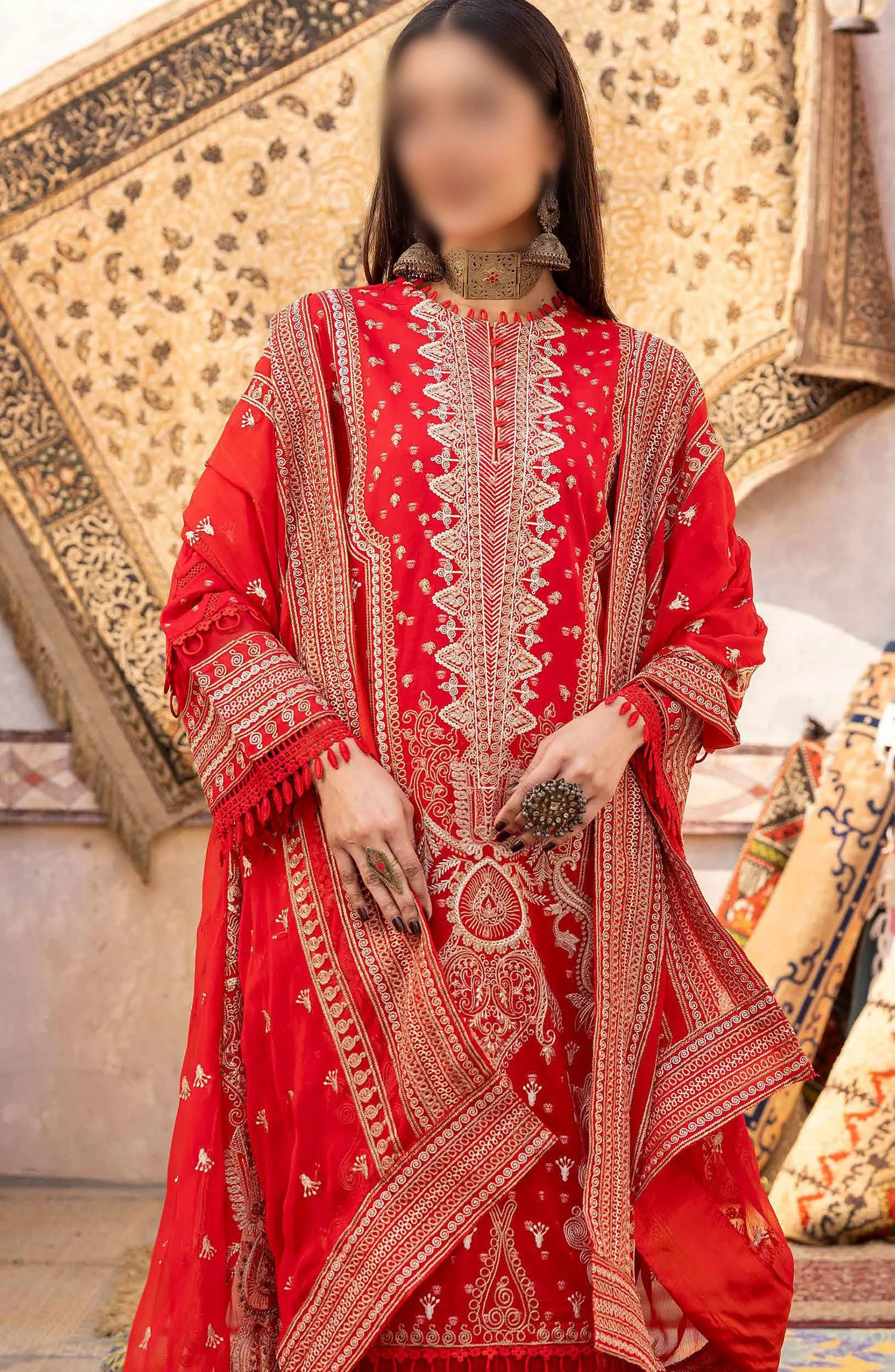 Johra Naqsh Embroidered Banarsi Jacquard Lawn Collection - JH 232