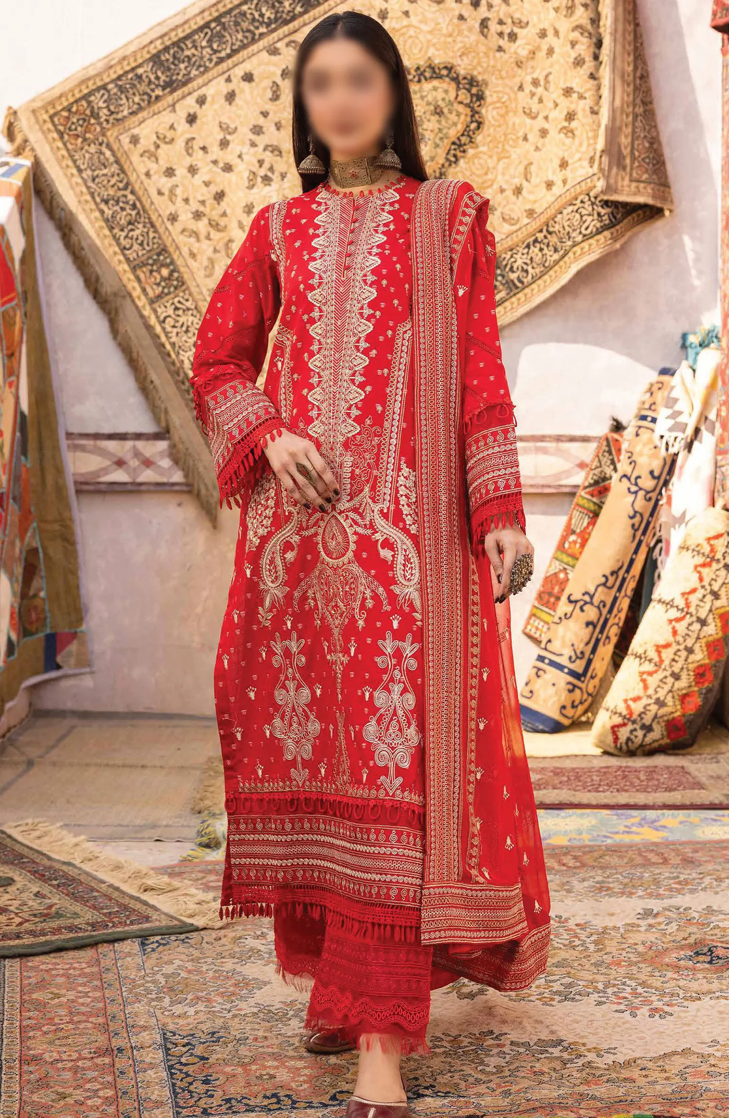 Johra Naqsh Embroidered Banarsi Jacquard Lawn Collection - JH 232