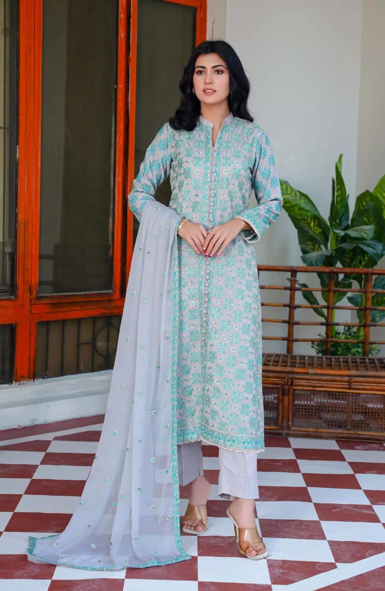 Thread Weaves Karandi Embroidered Collection - KR 24103