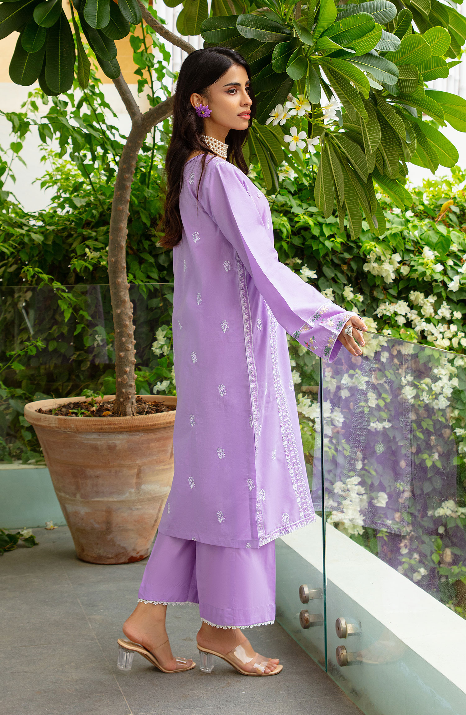 Muse Embroidered 2 Pc Pret Collection By TNG Store Lavender (Lilac)