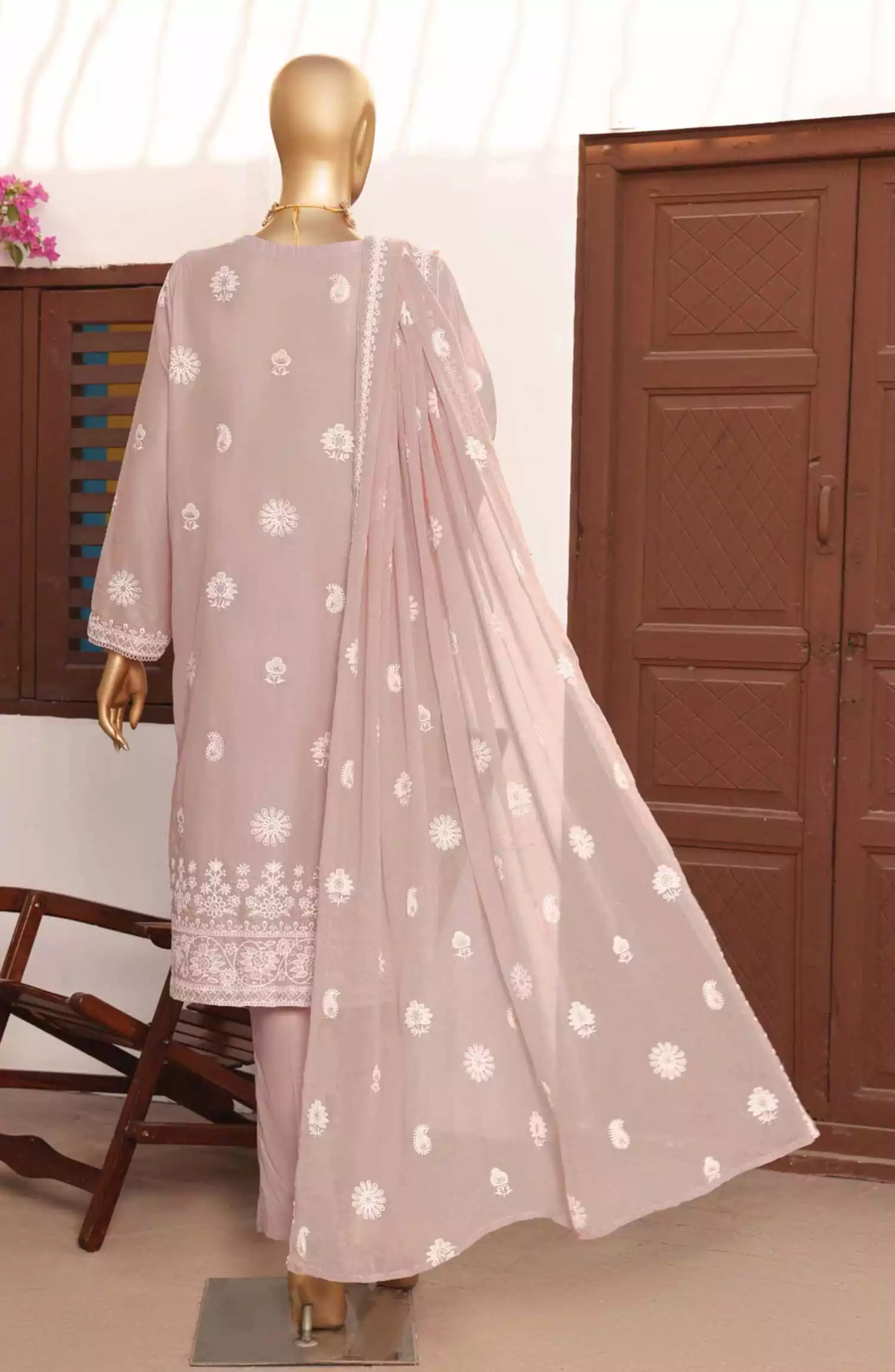 HZ Lucknowi Chikankari Embroidered Collection - LCE-10