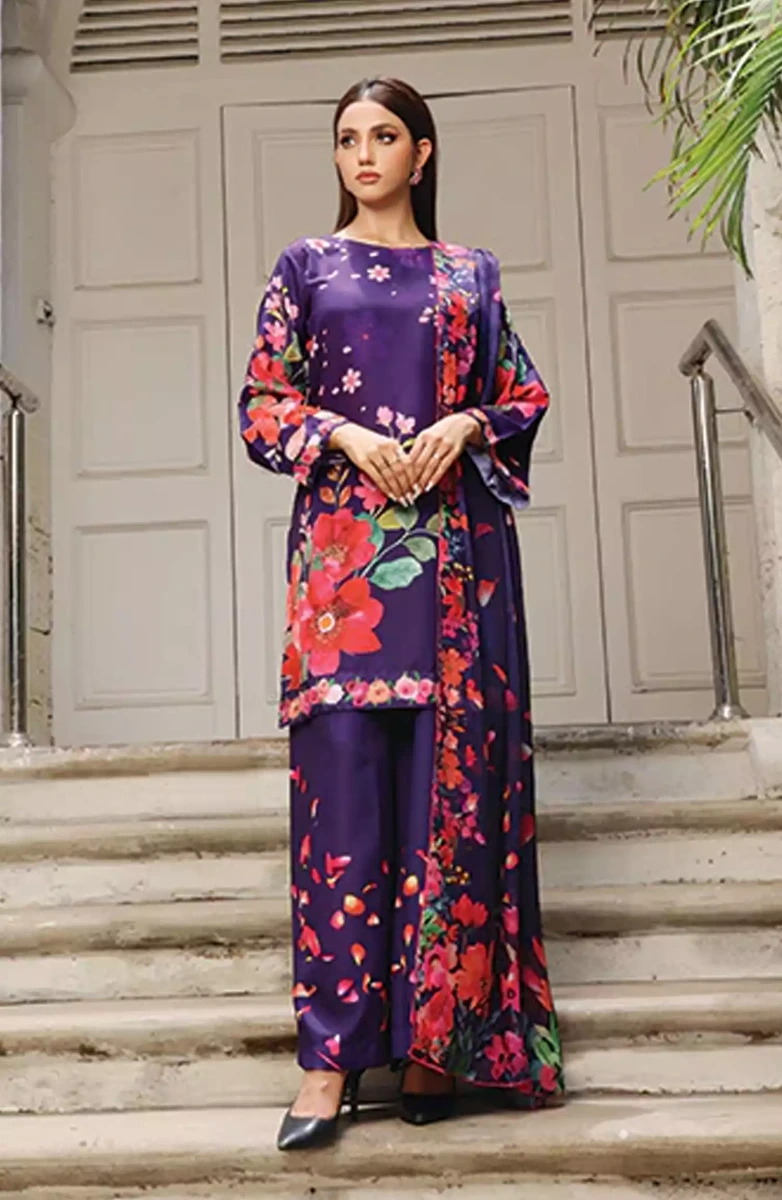 Nazmina Floret Luxury Swiss Lawn Collection - LD-01 Ephemeral