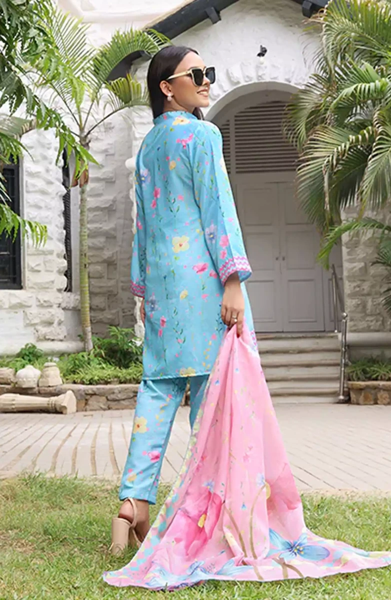 Nazmina Florent Luxury Swiss Lawn Collection - LD-14 Loquacious