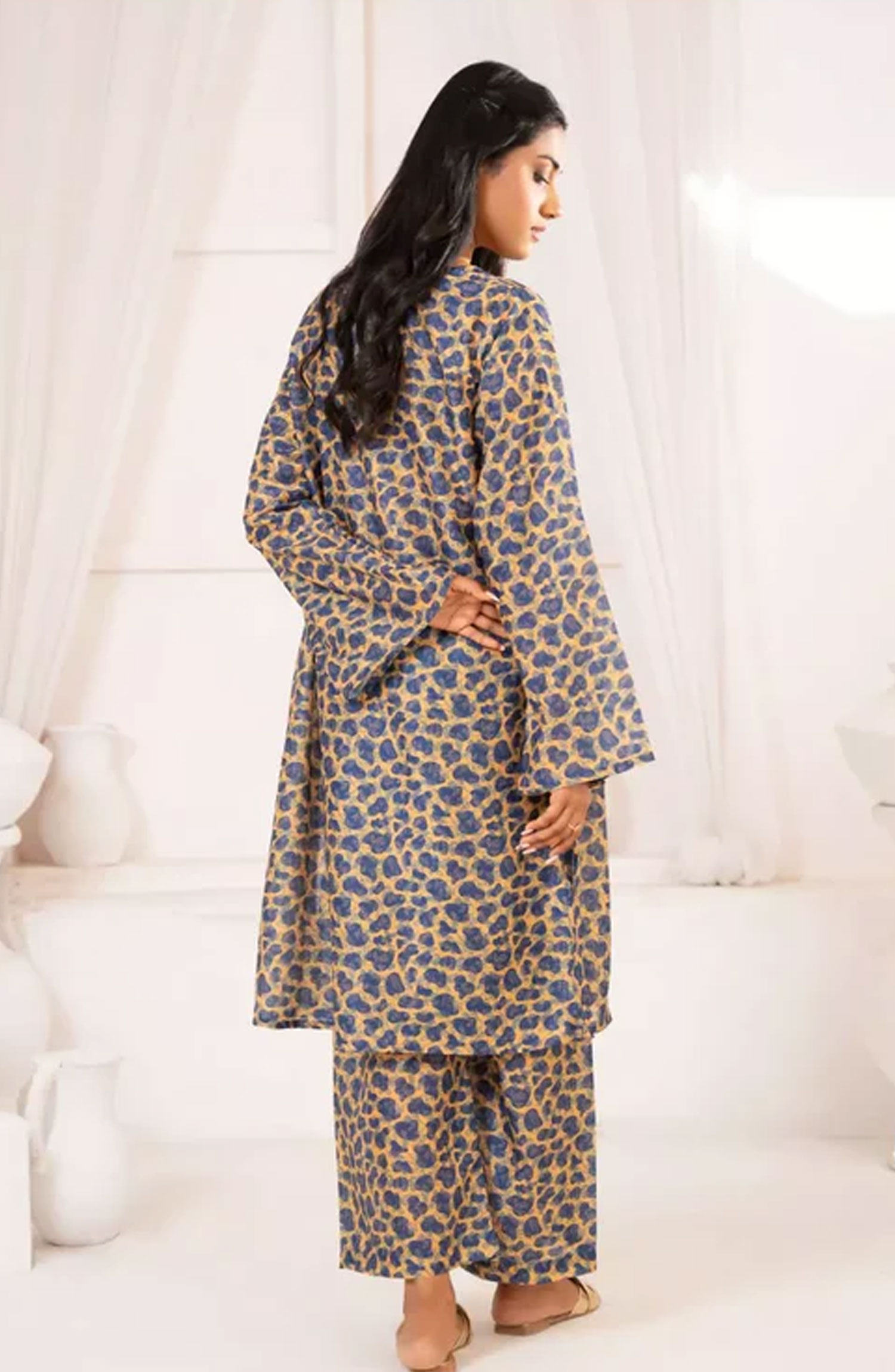 Ayla Studio Stitched Co Ords Collection 2024 - Leopard Garden