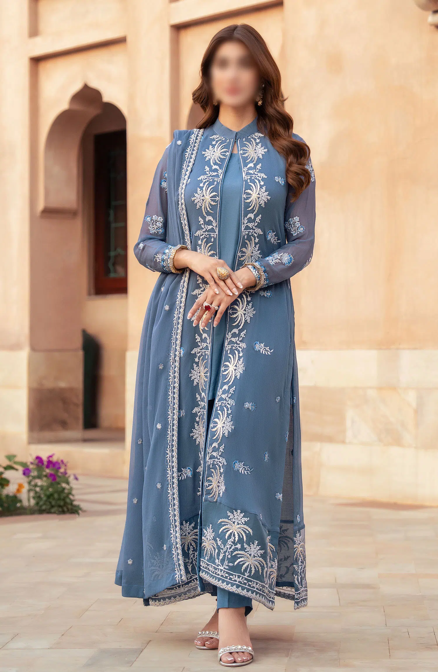 Merakish Unstitched Luxury Chiffon Formal Collection 2024 - LINA