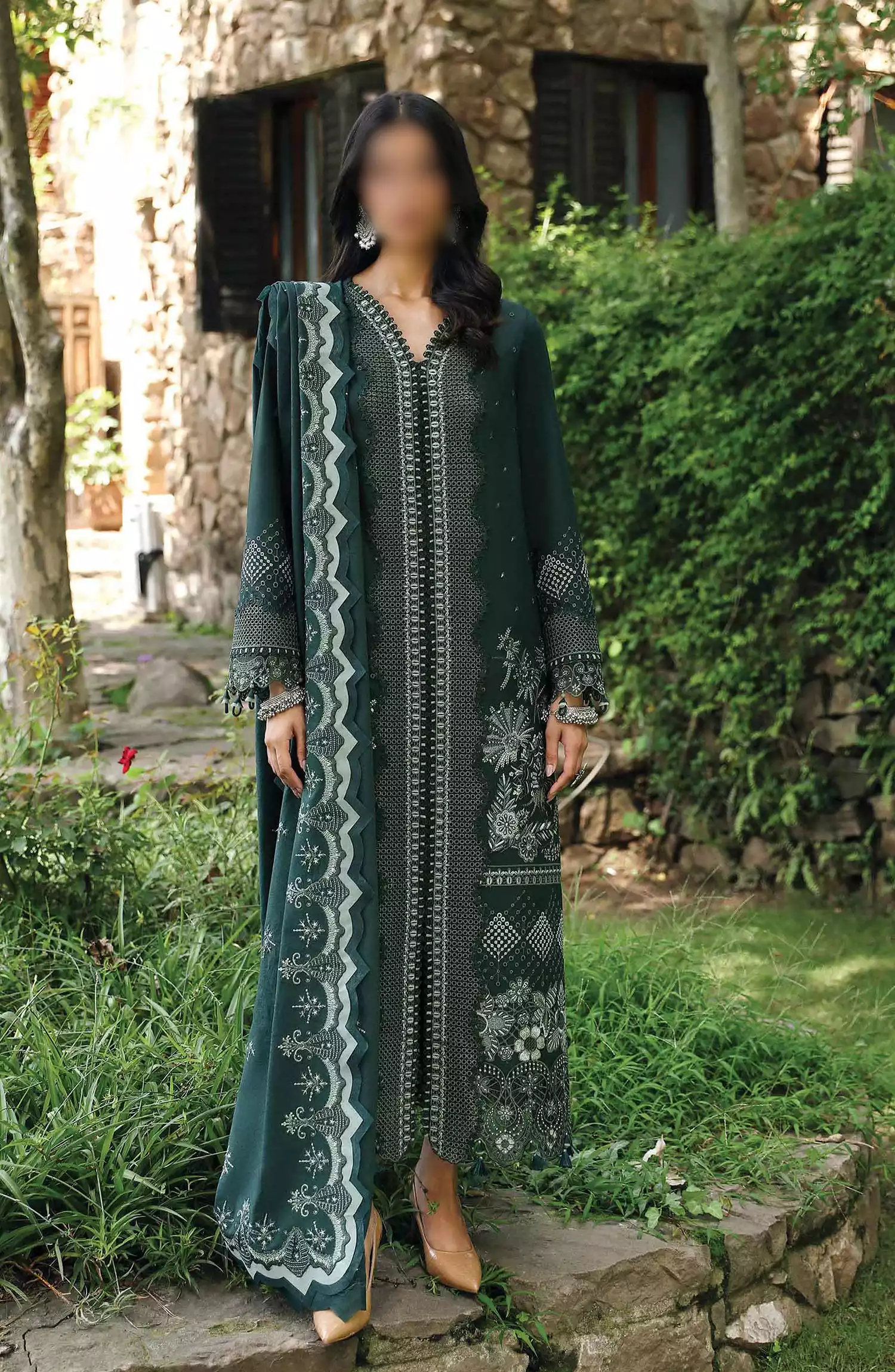 Qalamkar Qlinekari Winter Linen Unstitched Collection 2024 - LM 05 AILIS