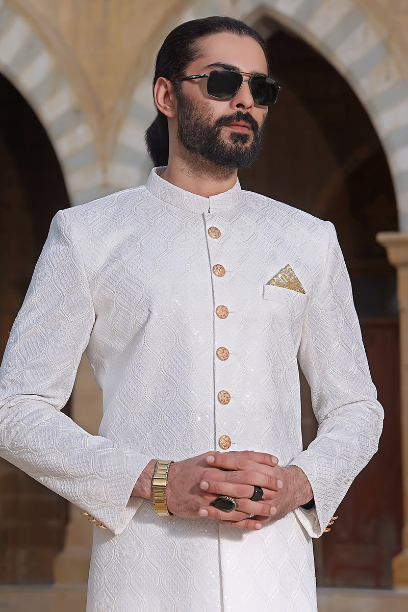 TGM Sherwani Collection - Luminous White