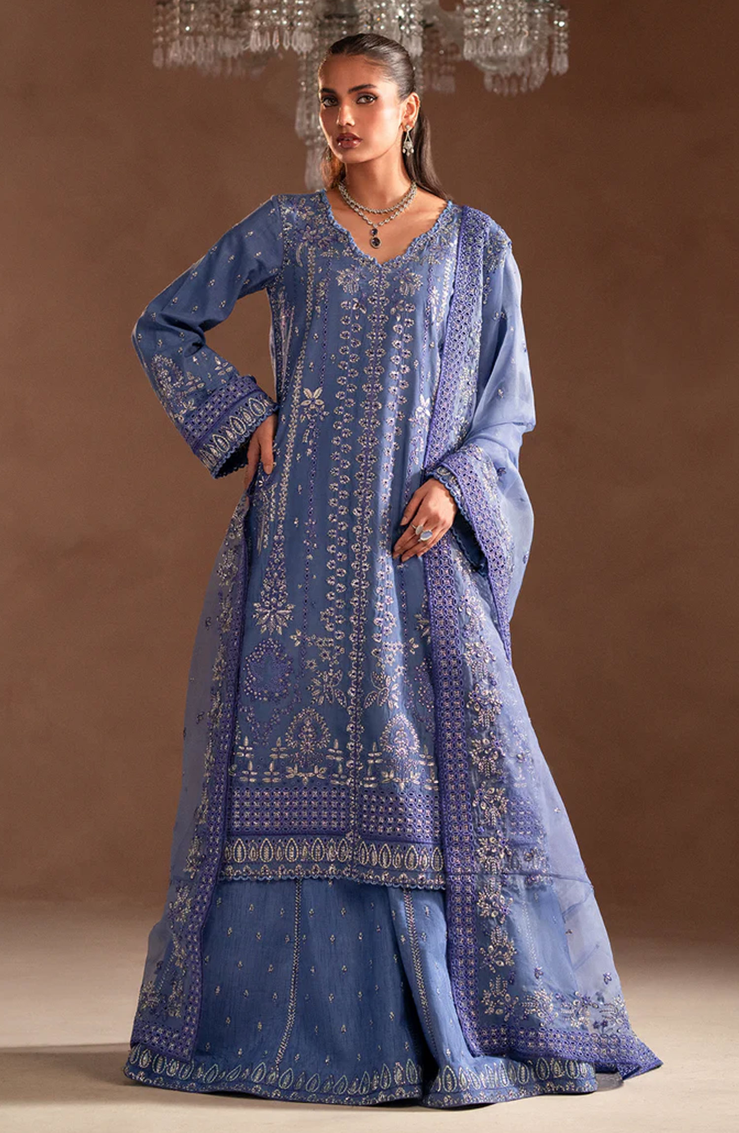 Emaan Adeel Selene Unstitched Raw Silk Collection - Lunelle