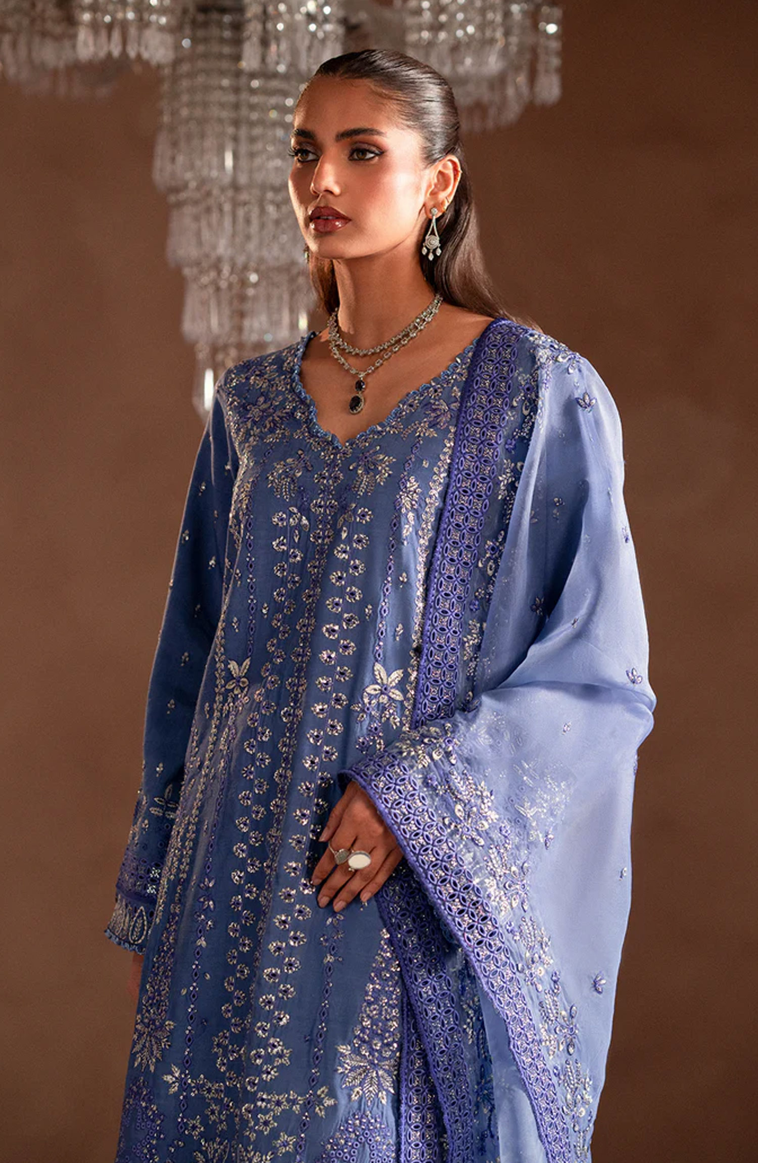 Emaan Adeel Selene Unstitched Raw Silk Collection - Lunelle