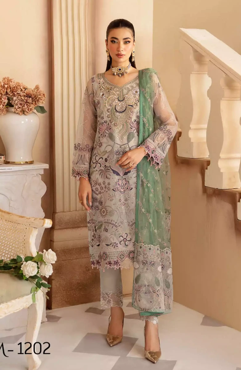 Ramsha Minhal Organza Collection Vol 12 - M 1202