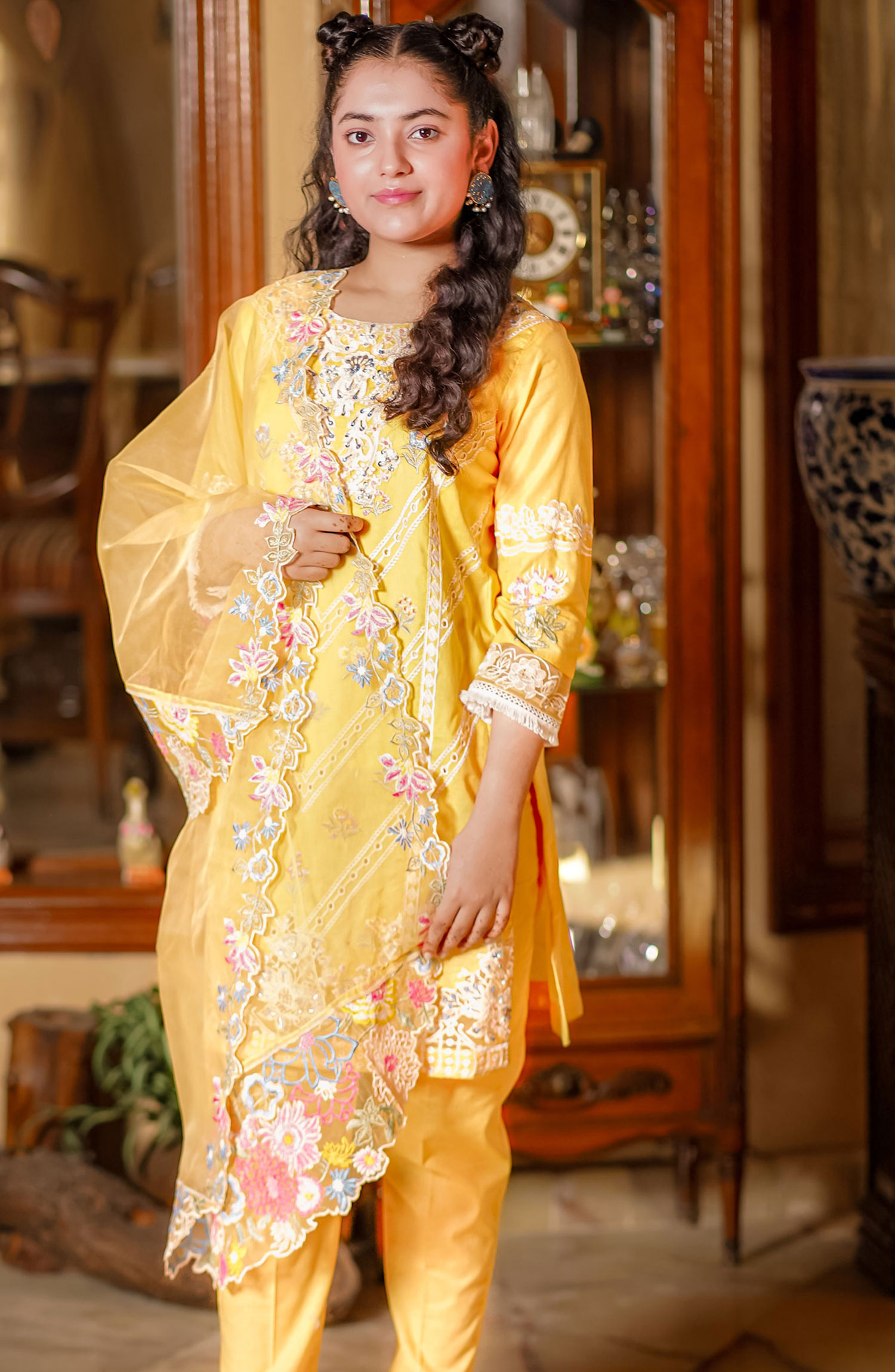 Al-Harir Mommy n Me Pret Collection (Kids) - Manzar Kids Yellow