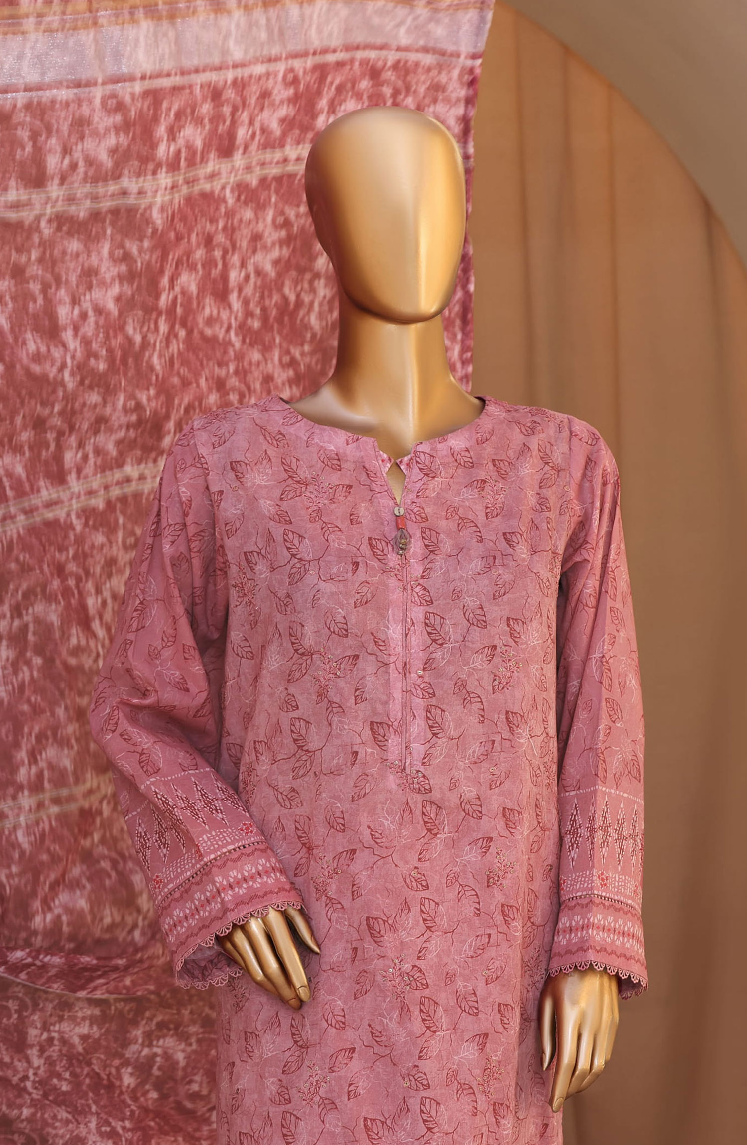 HZ Mahee Embroidered Shirt with Fancy Jacquard Dupatta Collection - MEJ-904