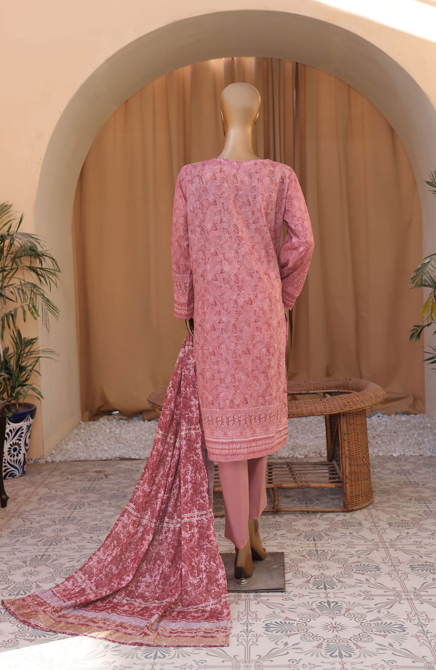 HZ Mahee Embroidered Shirt with Fancy Jacquard Dupatta Collection - MEJ-904