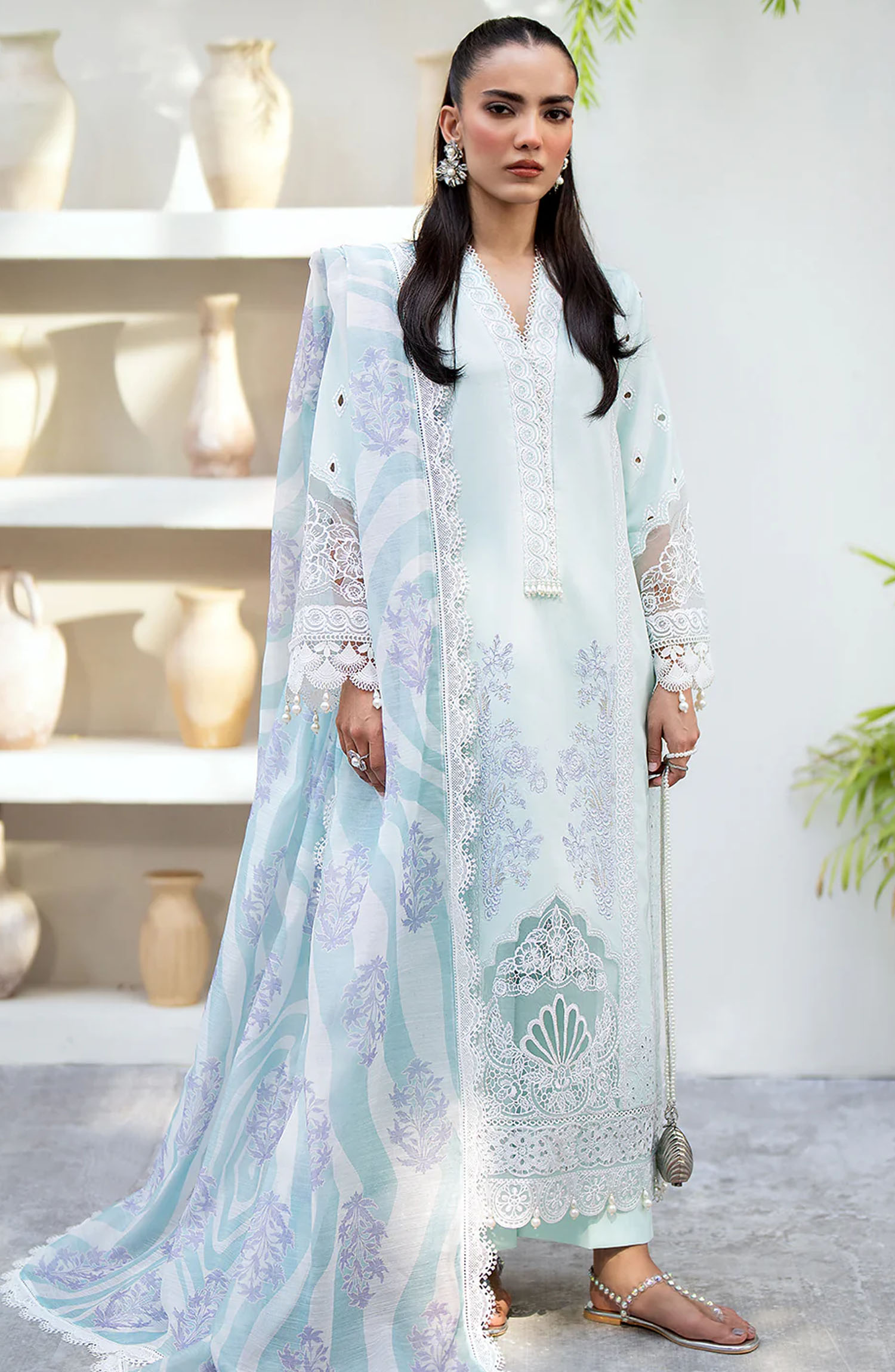 Luxe Lawn Eid  Collection By Saad Shaikh - Meraki