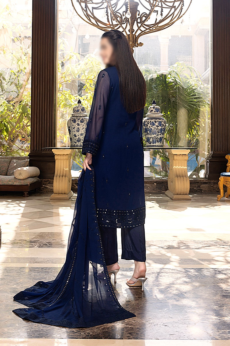 Merakish Unstitched Luxury Formal Collection 2023 - Midnight Blue