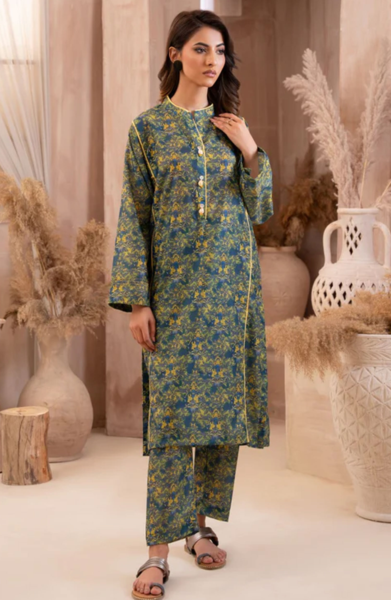 Ayla Studio Stitched Co Ords Collection 2024 - Midnight Garden