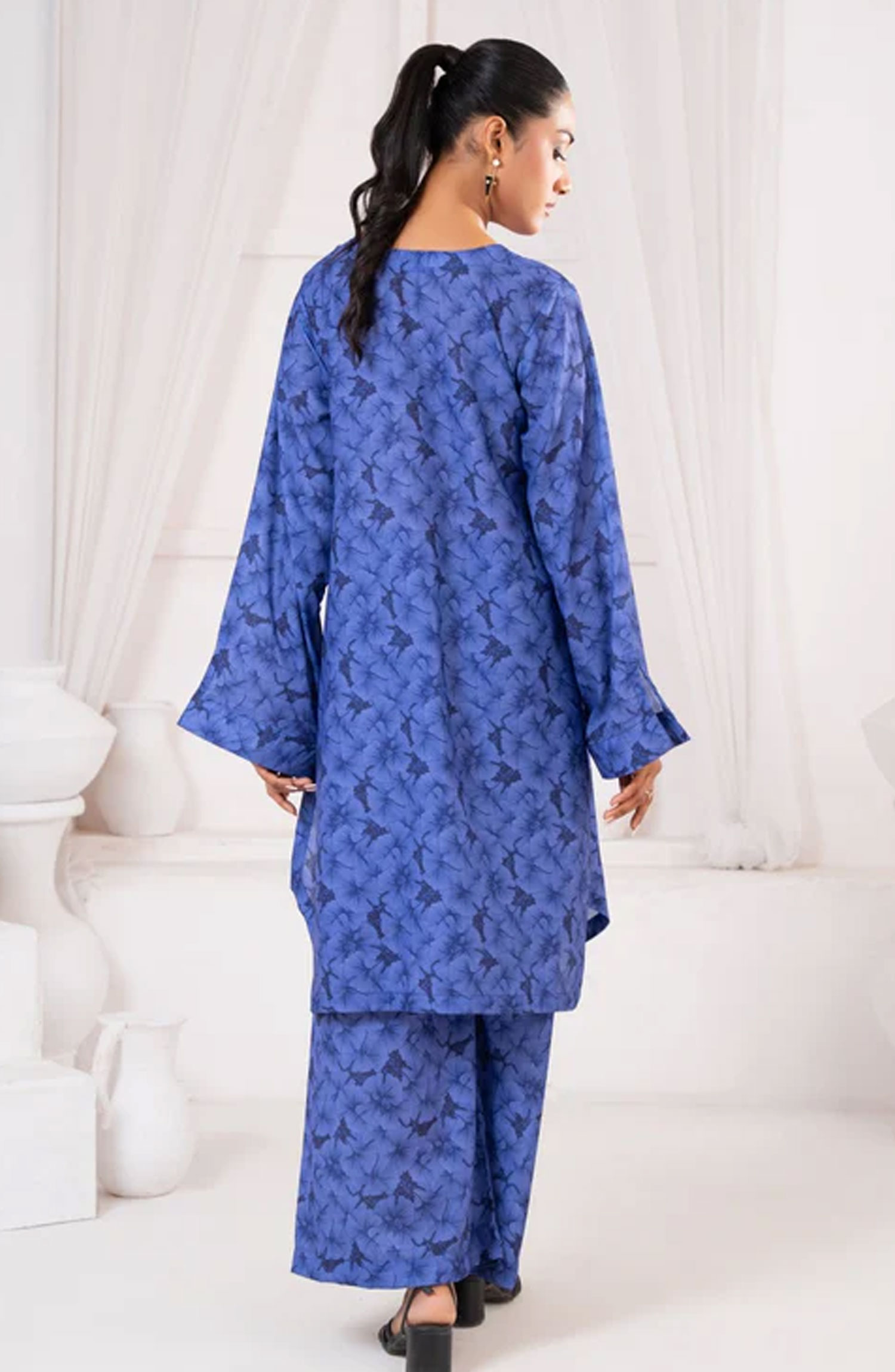 Ayla Studio Stitched Co Ords Collection 2024 - Midnight Lilies