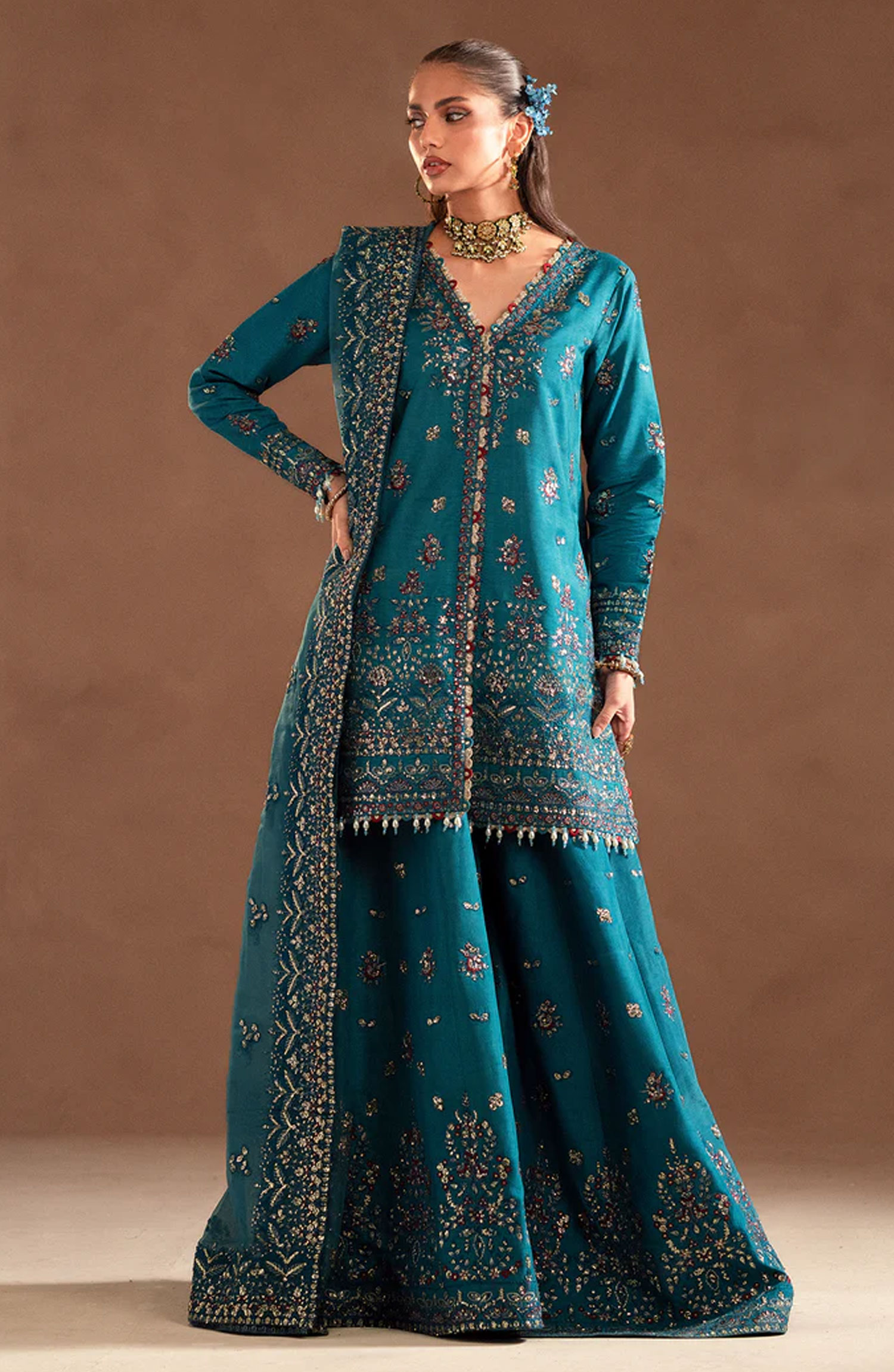 Emaan Adeel Selene Unstitched Raw Silk Collection - Mirelle