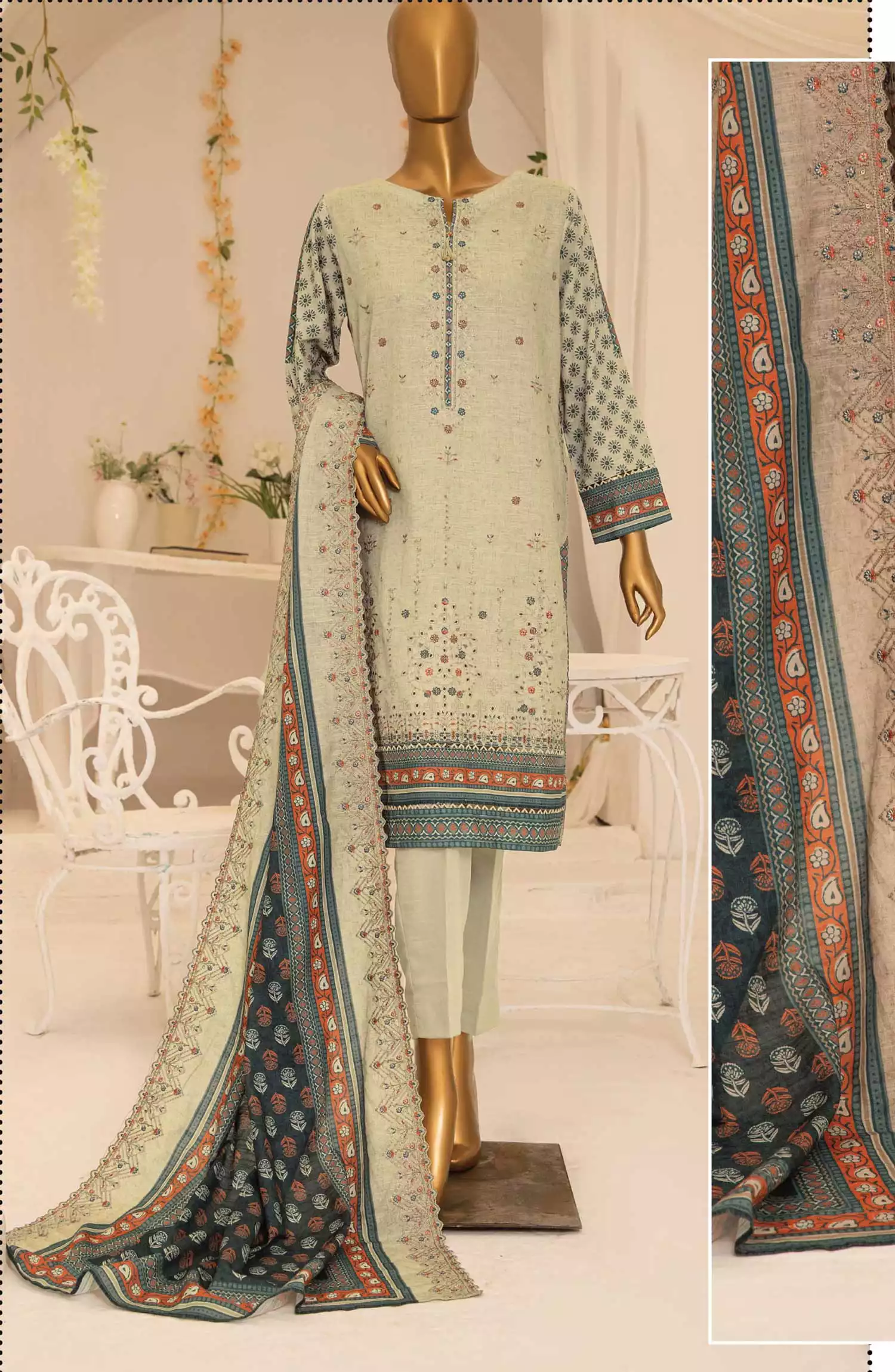 HZ Meraki Khaddar Embroidered Collection 2024 - MKE-02