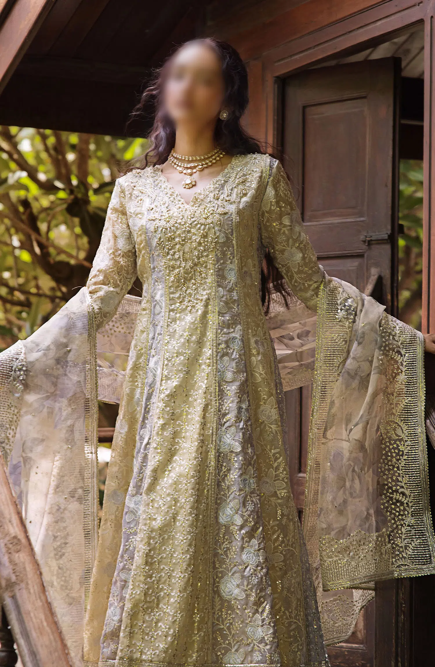 Mushq Roohi Unstitched Luxury Collection - MLF 08 Riya