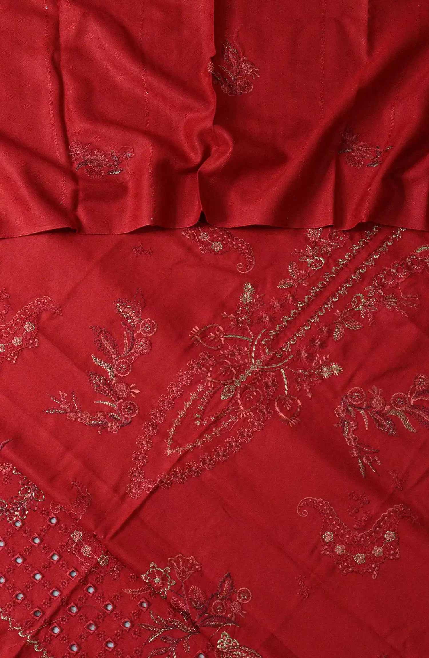 Embroidered Wool Collection with Emb Jacquard Wool shawl by Marjjan - MRW-488 B