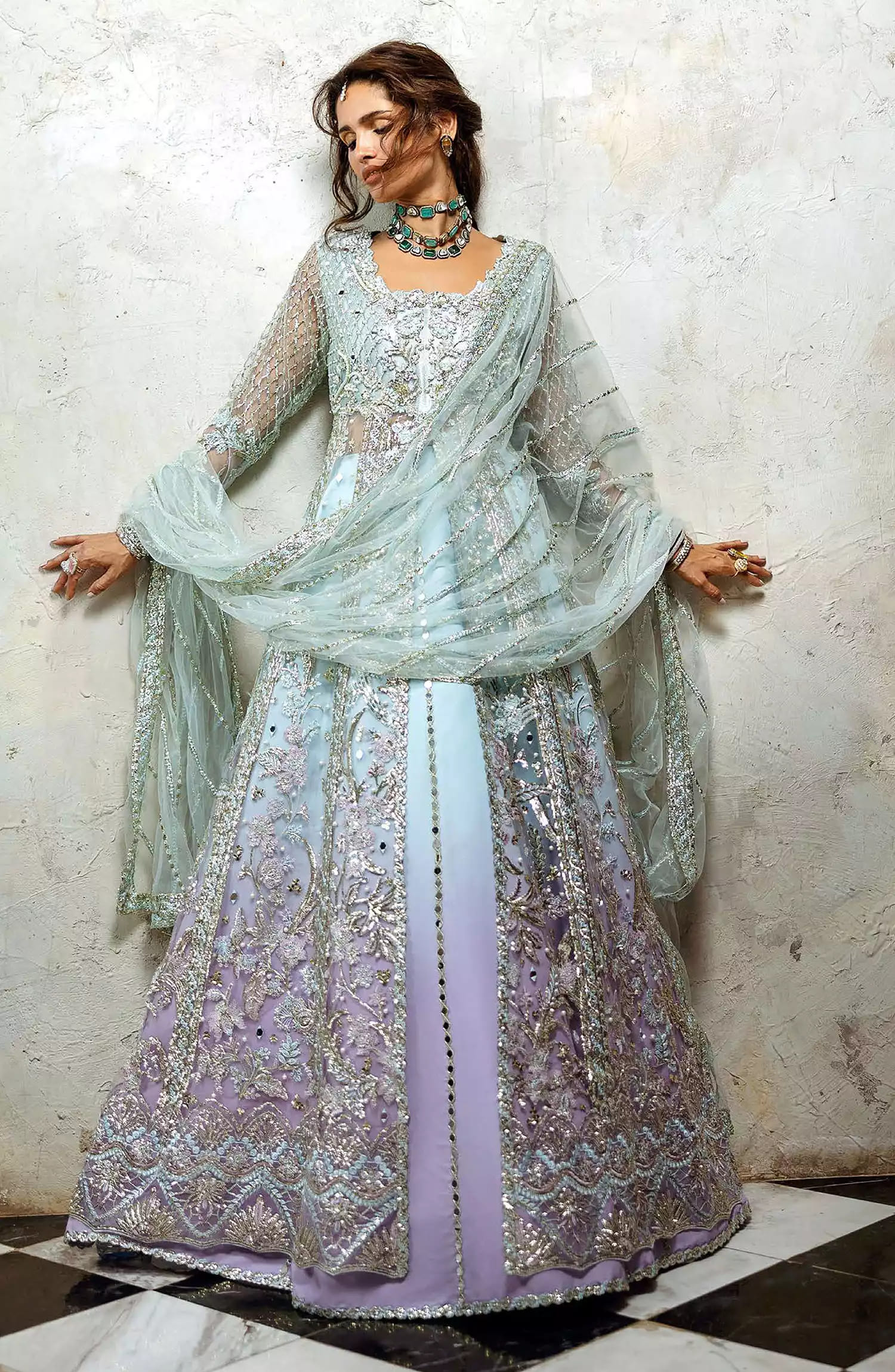 Mushq Stardust Wedding Unstitched 2024 - MWD 08 Silver Screen