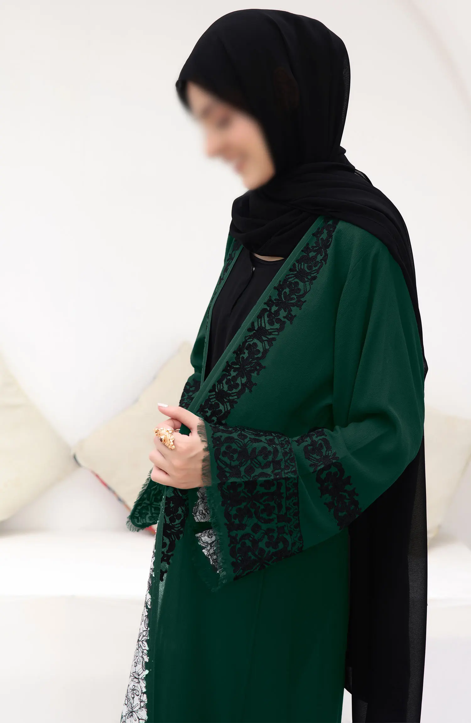 Amna Khadija Nayab Abaya Collection Vol 24 - Mystical Green