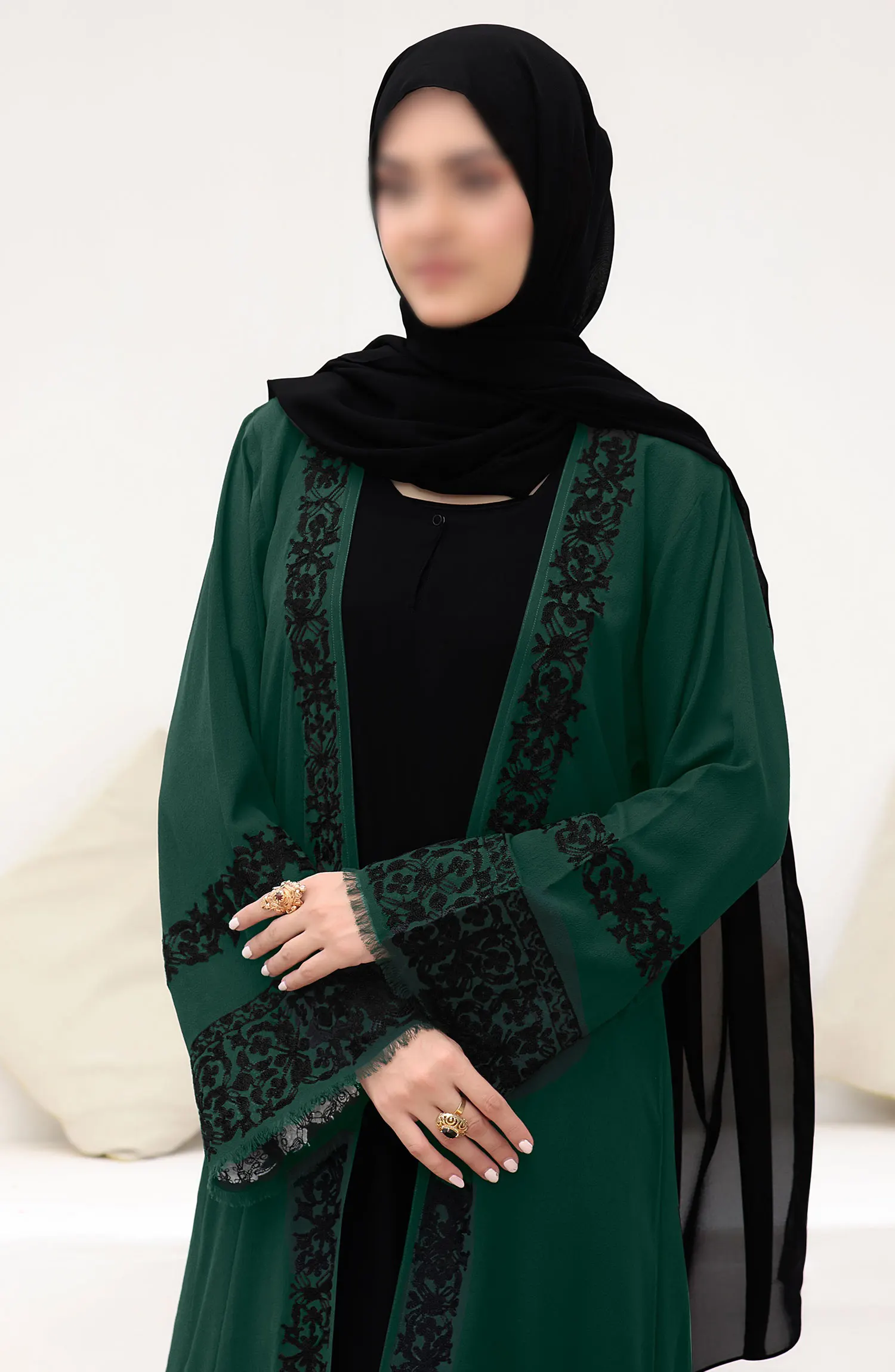 Amna Khadija Nayab Abaya Collection Vol 24 - Mystical Green