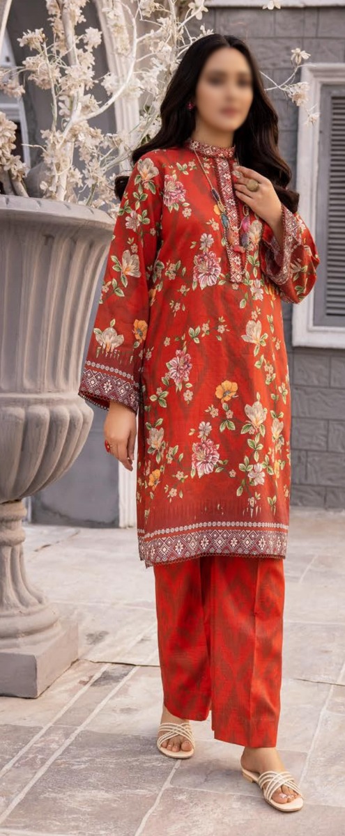 NUR Printed 02 Piece Khaddar Collection NK 01