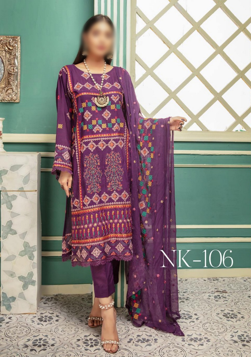 Noor-e-Chashm Unstitched by Khoosbsurat D-NK 106